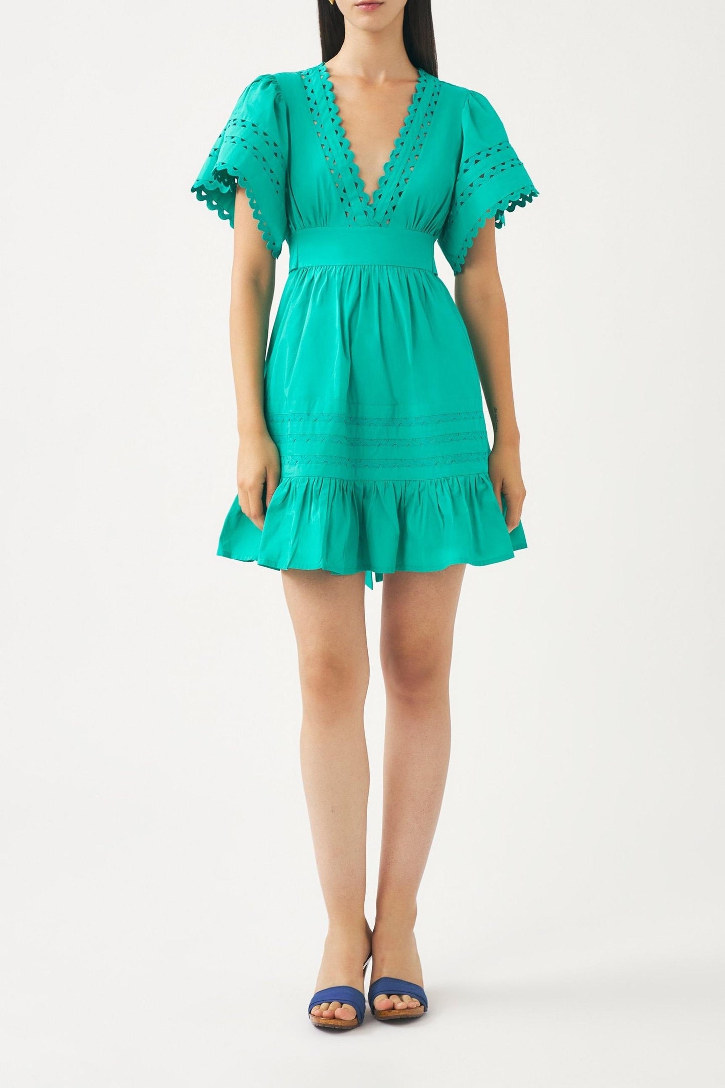 Cotton poplin mini dress Rodo