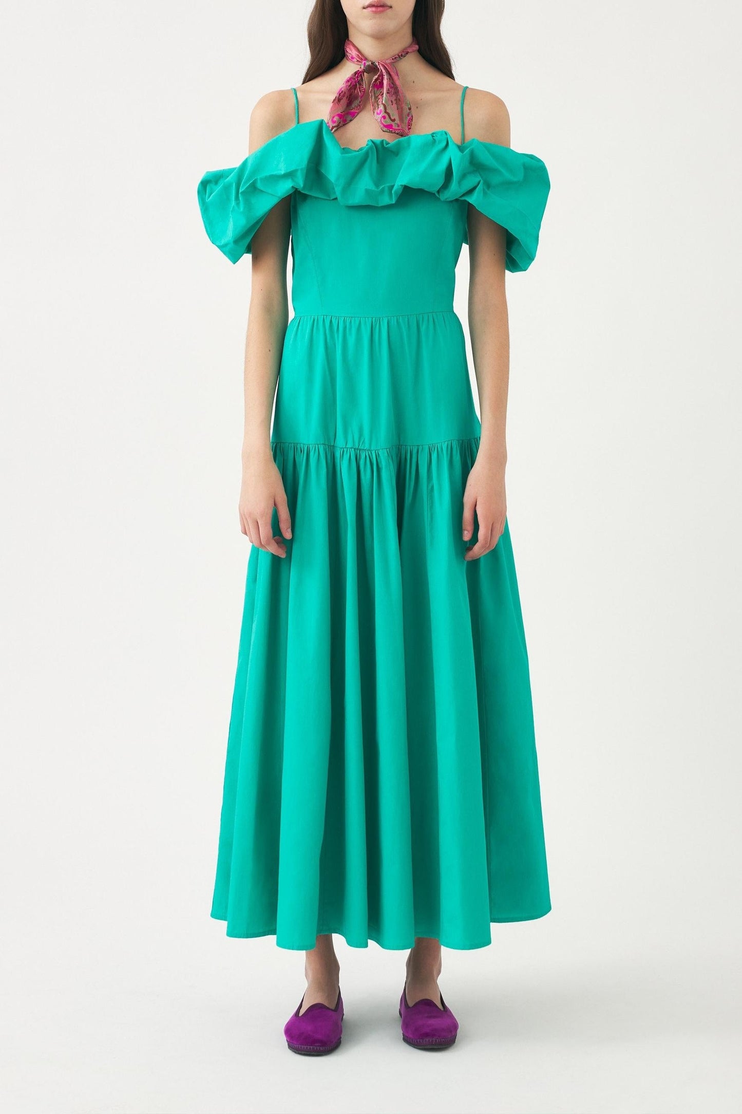 Off-shoulder maxi dress Pop