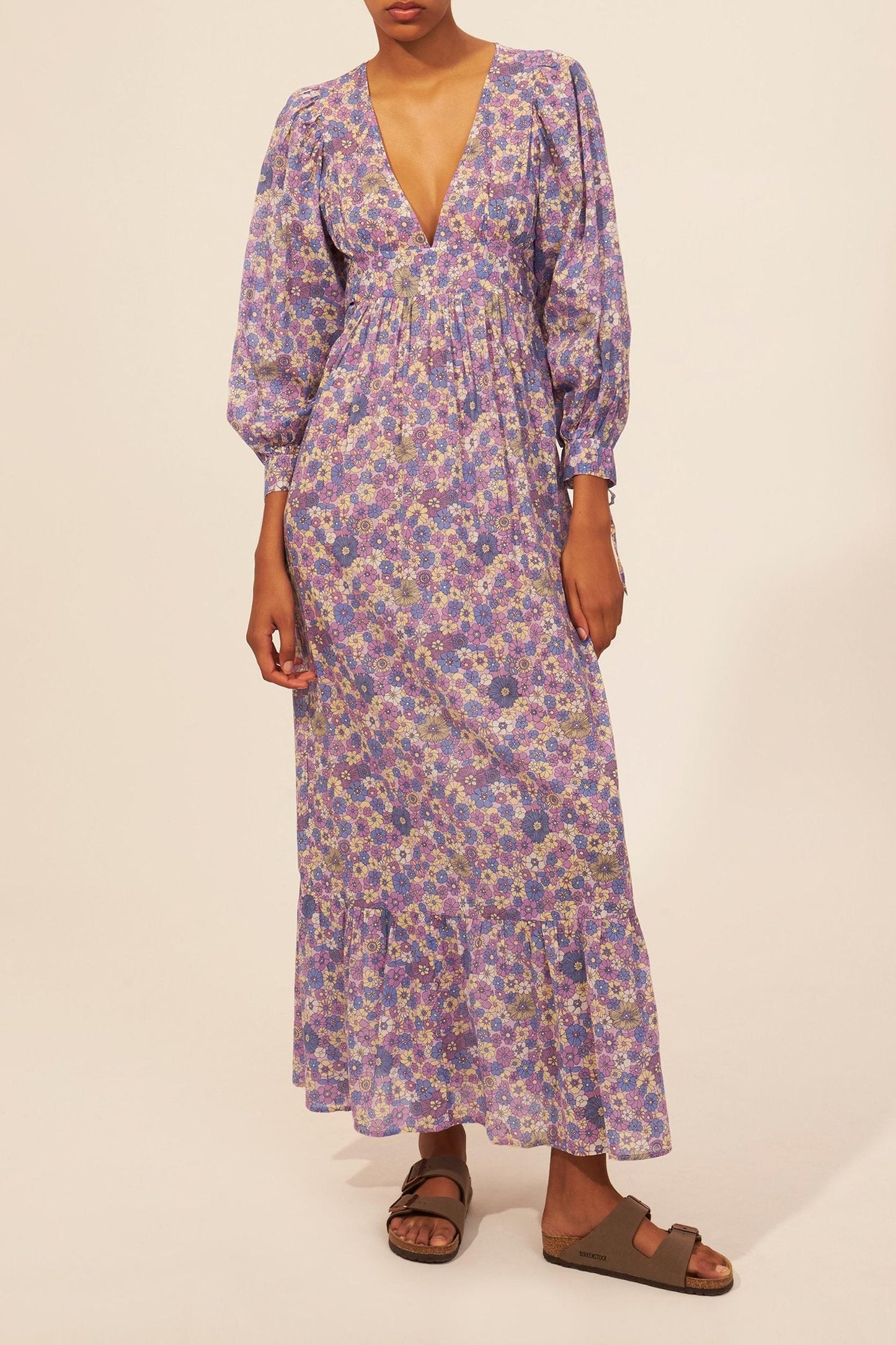Paolina long printed dress