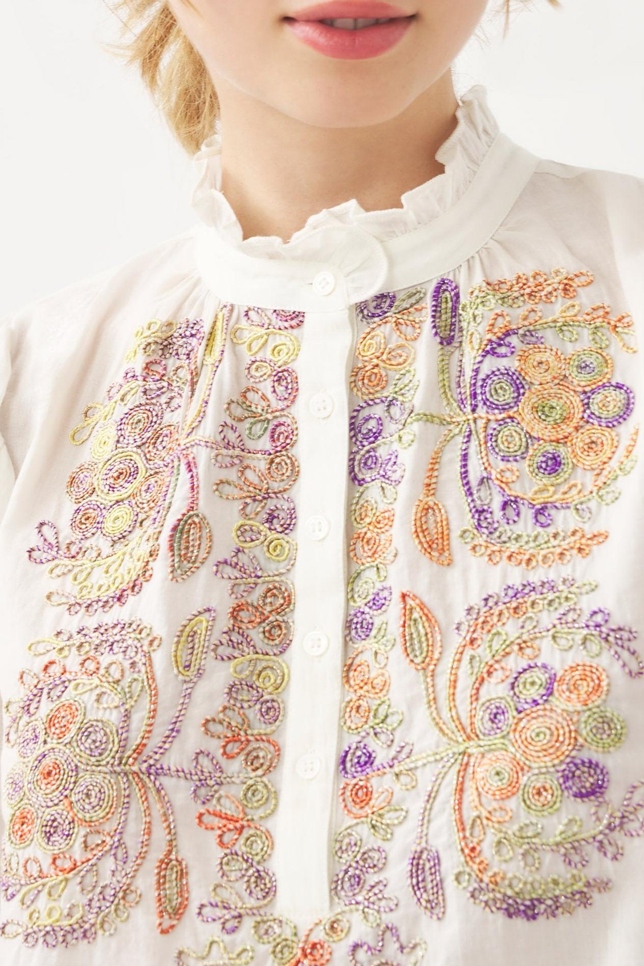 Hand-embroidered blouse Neil