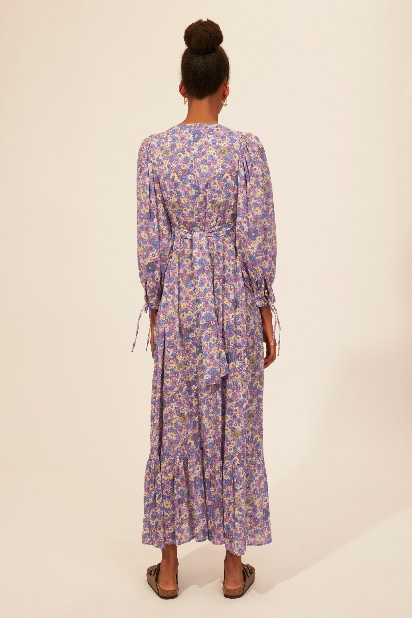 Paolina long printed dress