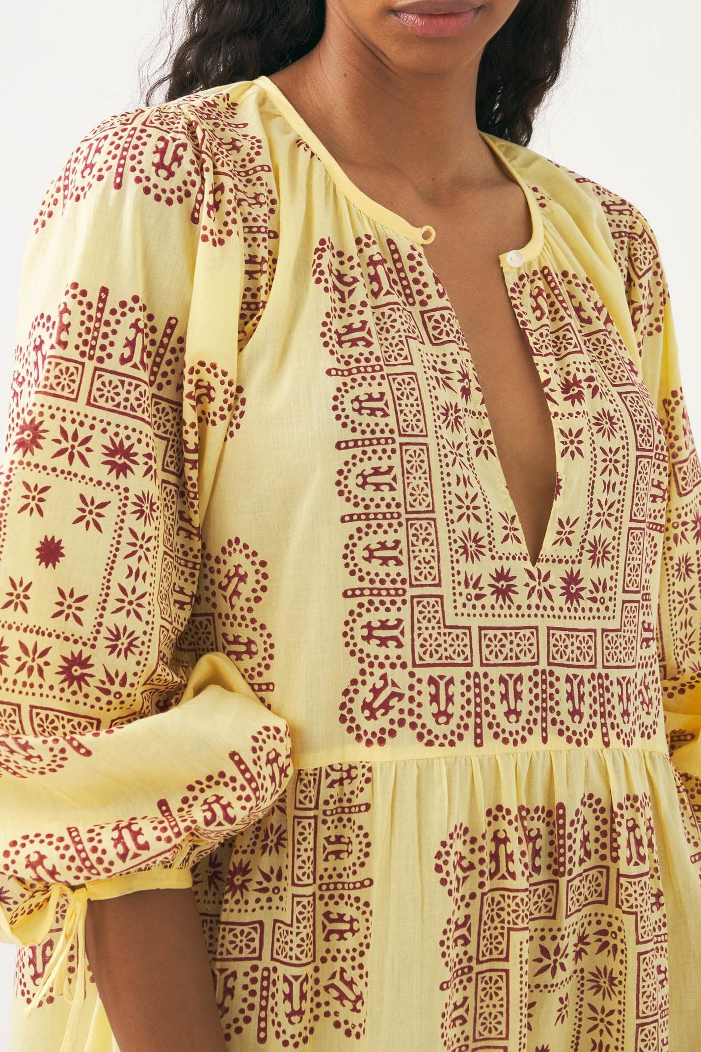 Cotton voile print mini dress Nalii
