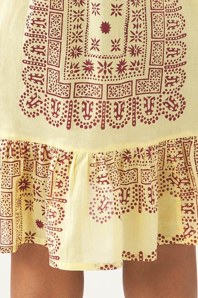 Cotton voile print mini dress Nalii