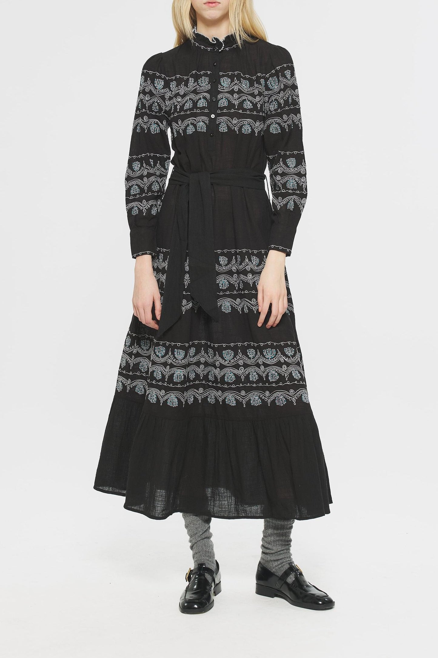 Nelly Embroidered maxi dress