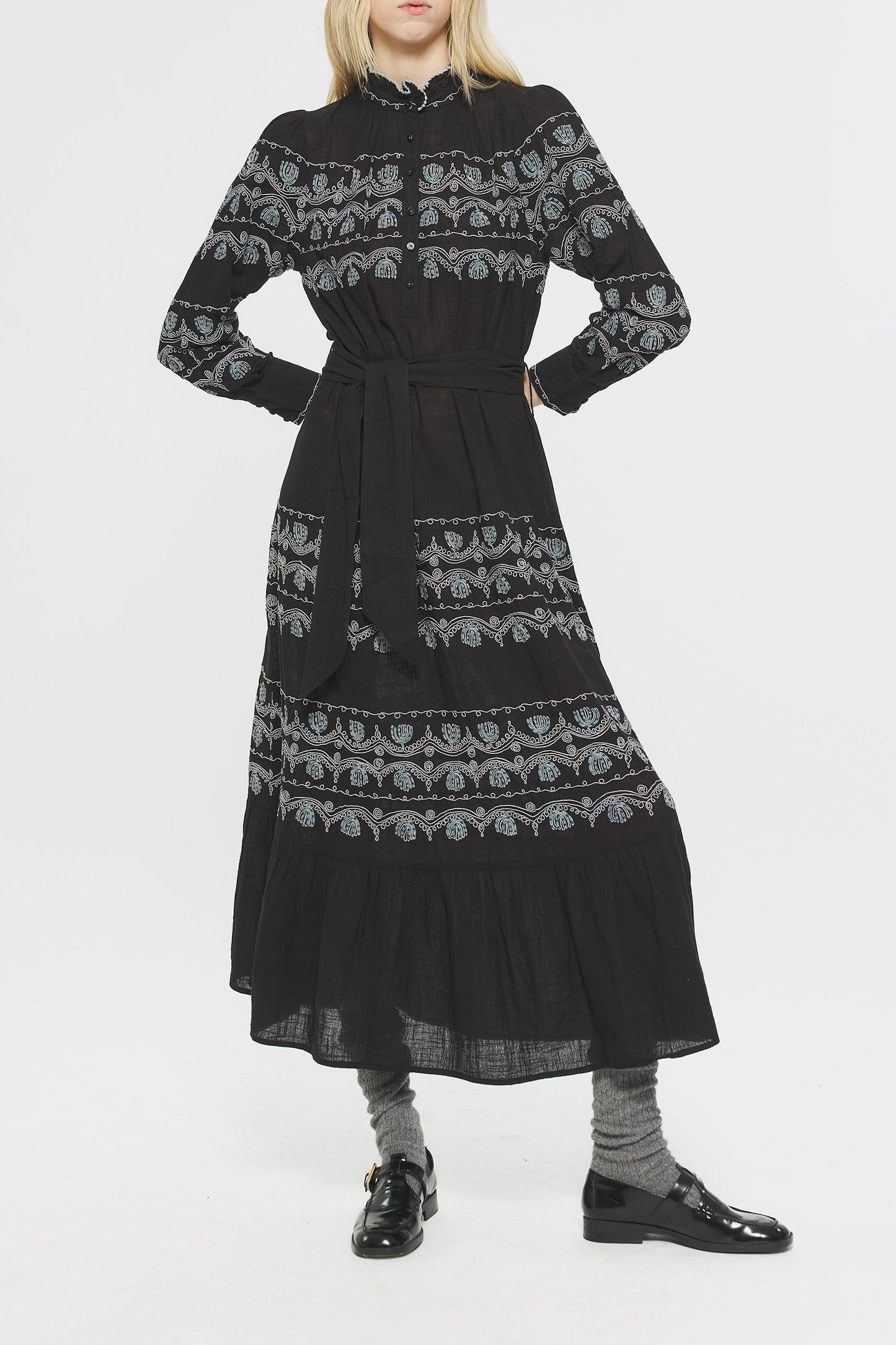 Nelly Embroidered maxi dress