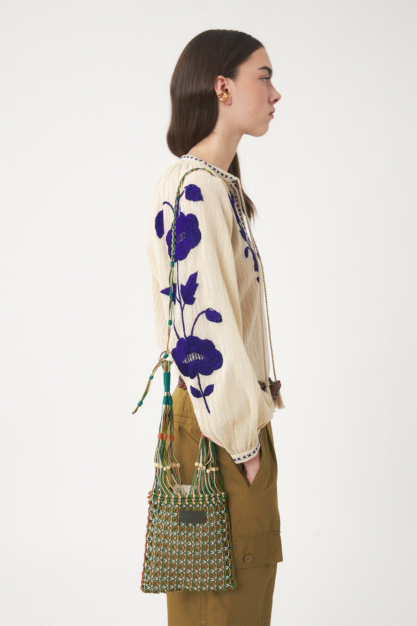 Hand-braided leather bag Meryl