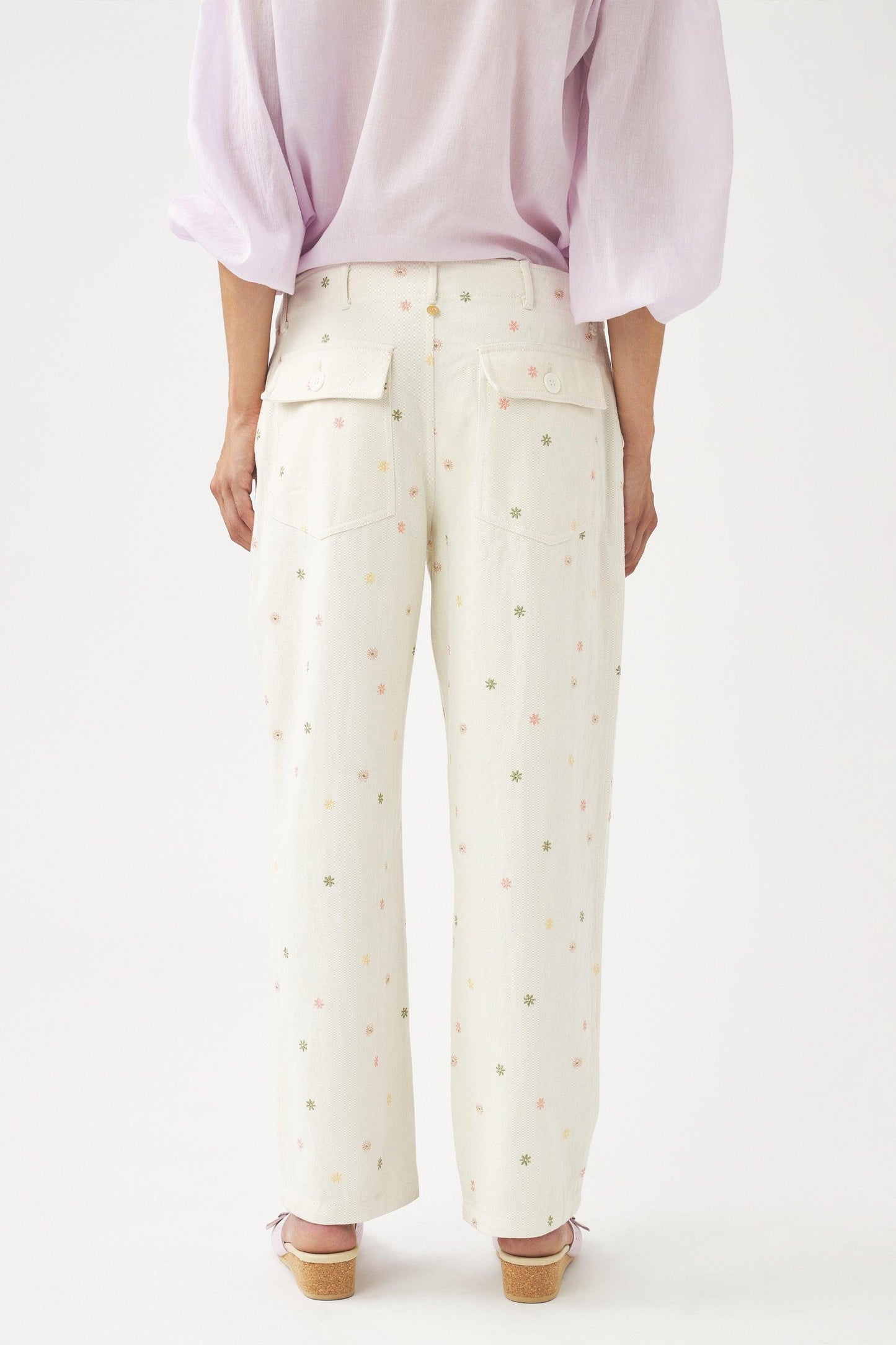 Hand-embroidered trousers Mael