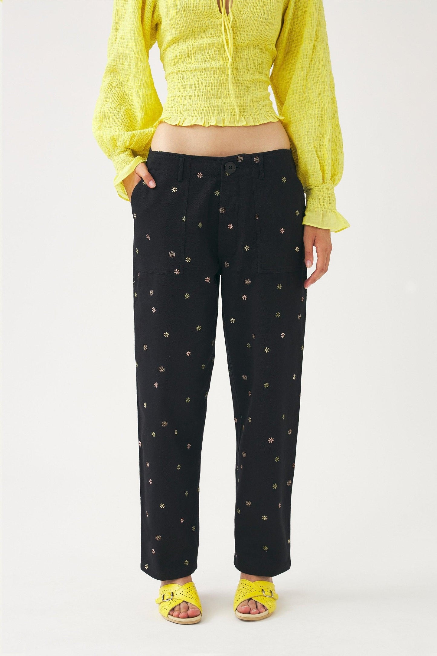 Hand-embroidered trousers Mael