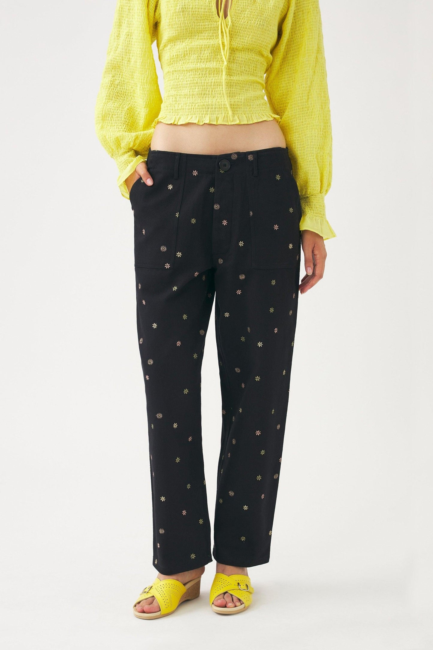 Hand-embroidered trousers Mael