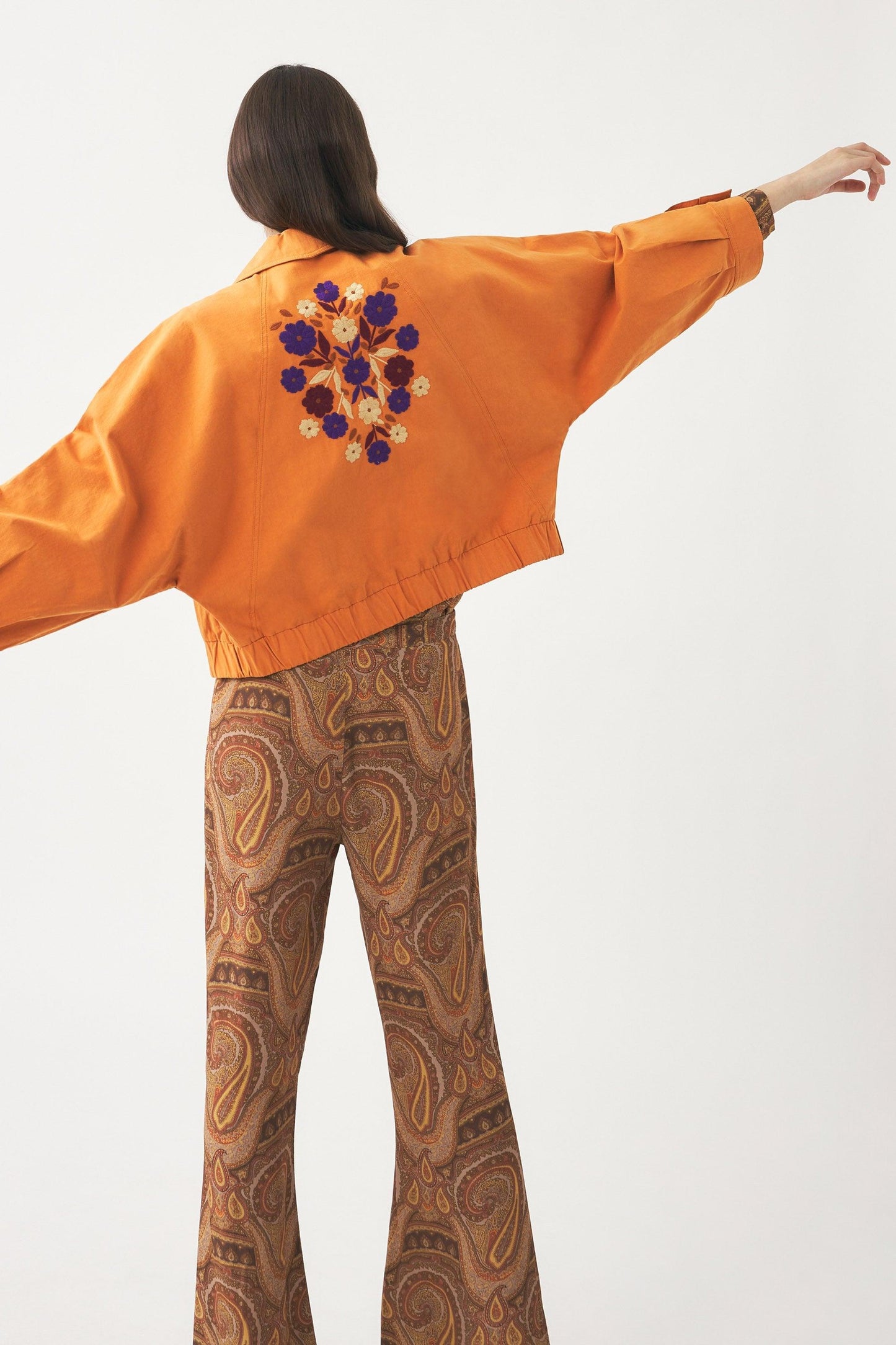 Floral-embroidered jacket Kimi