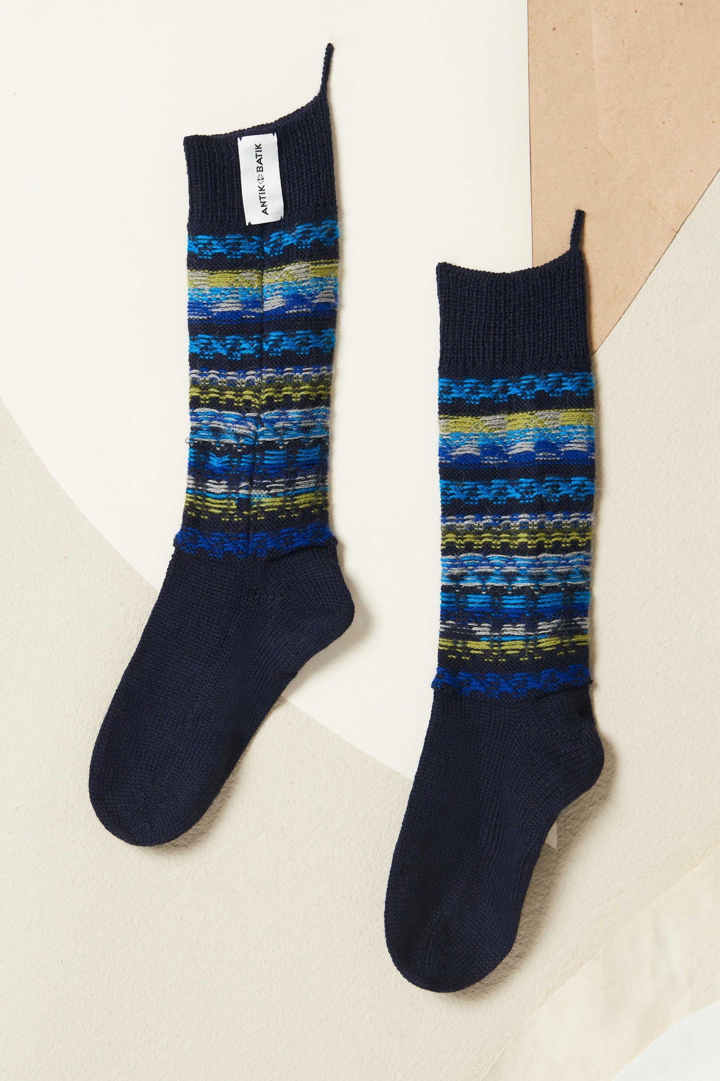 Peru long socks - Blue