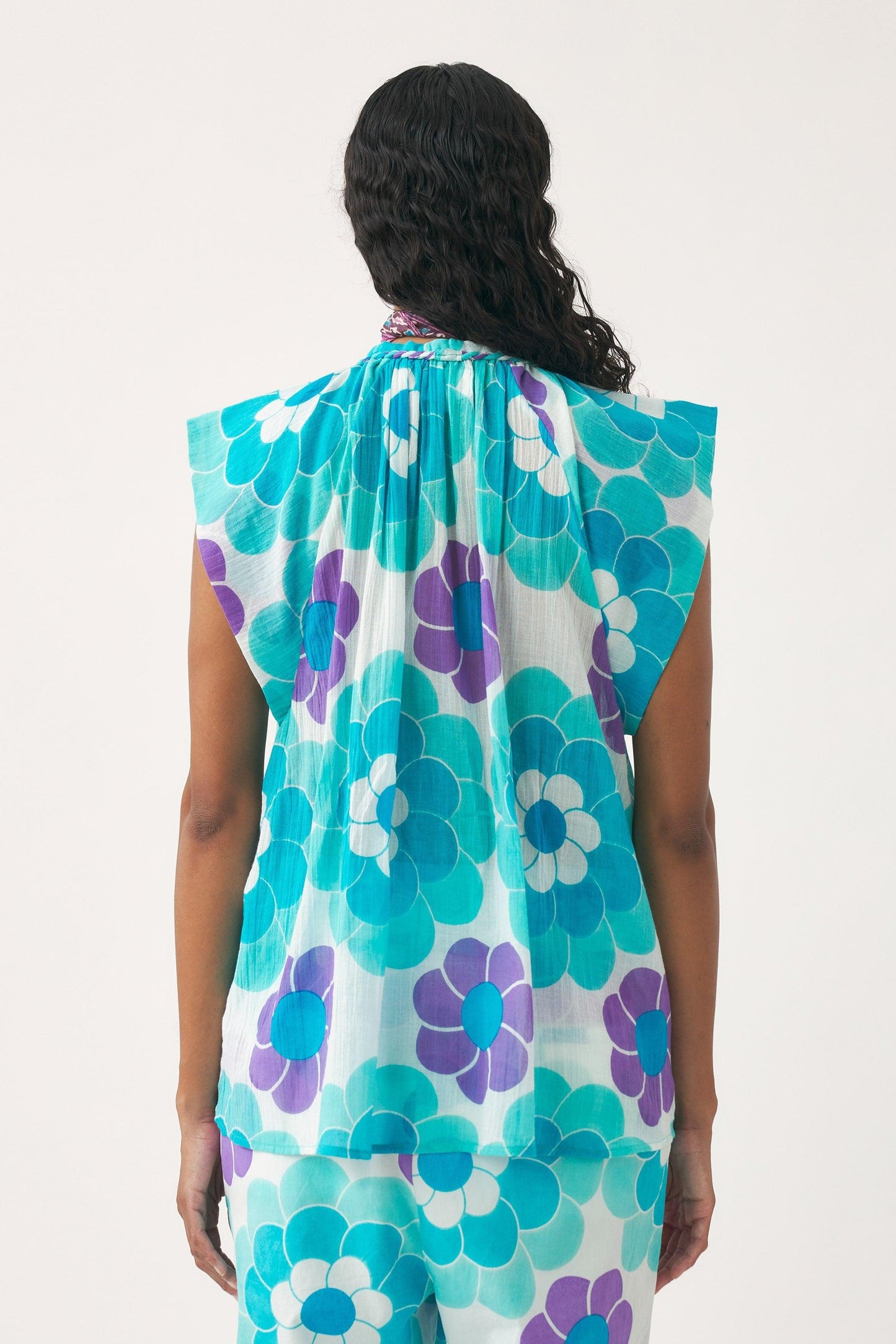 Print sleeveless top Suny