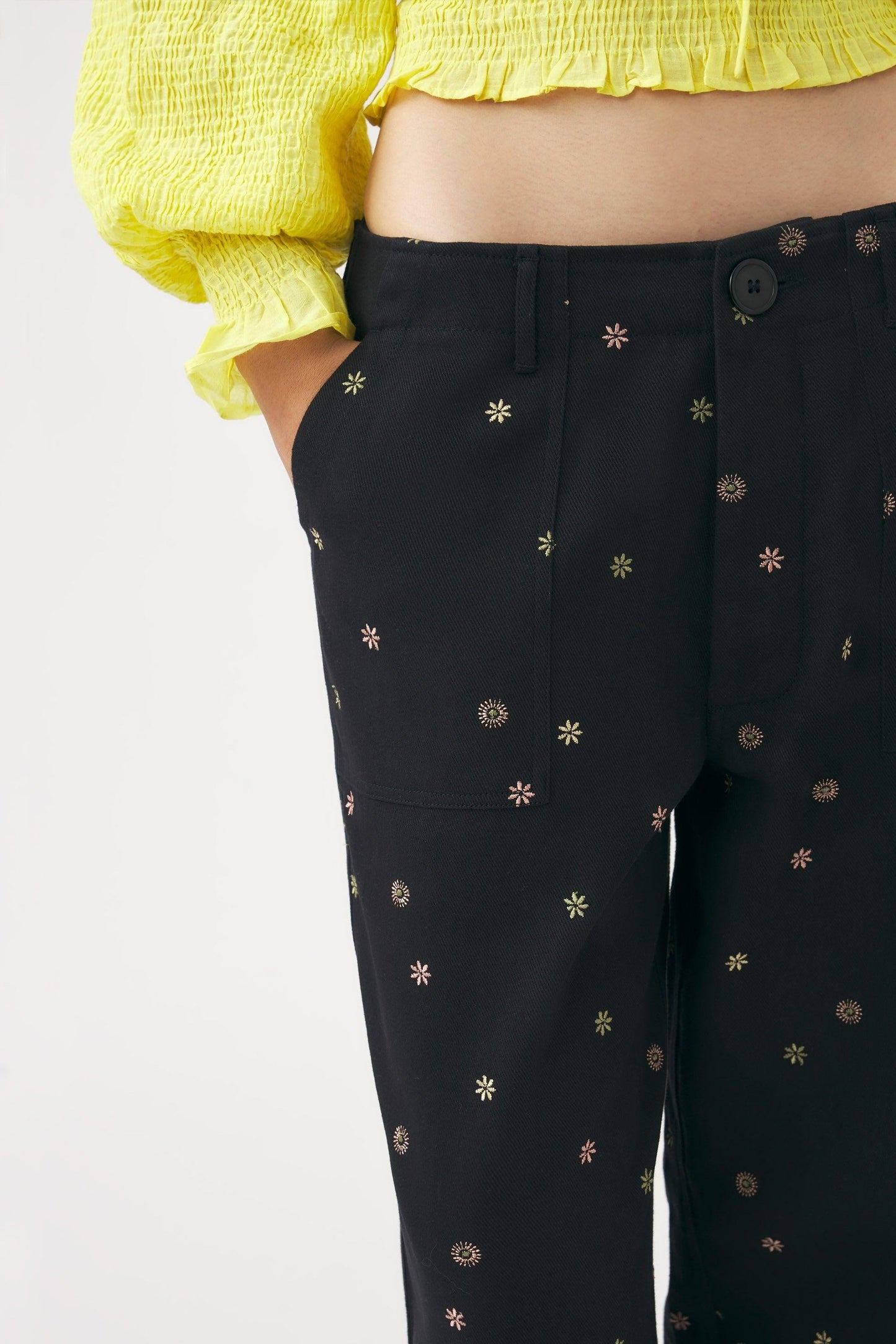 Hand-embroidered trousers Mael