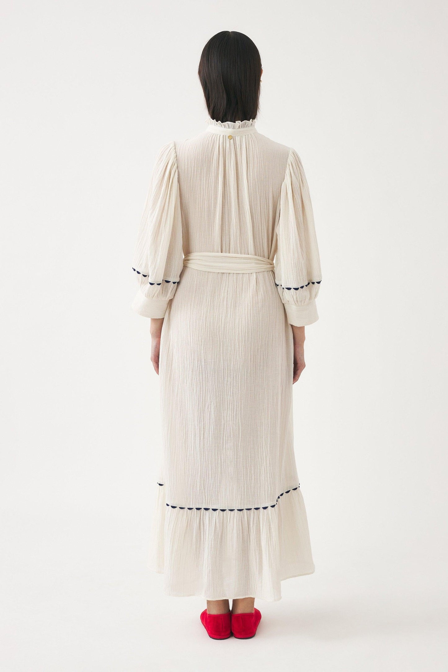 Hand-embroidered maxi dress Clotilda