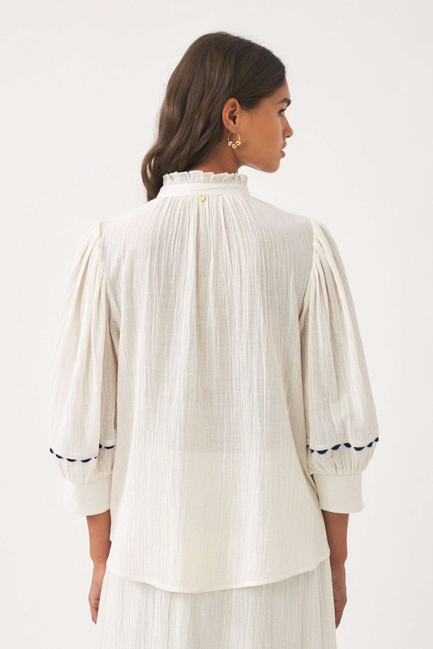 Hand-embroidered blouse Clotilda