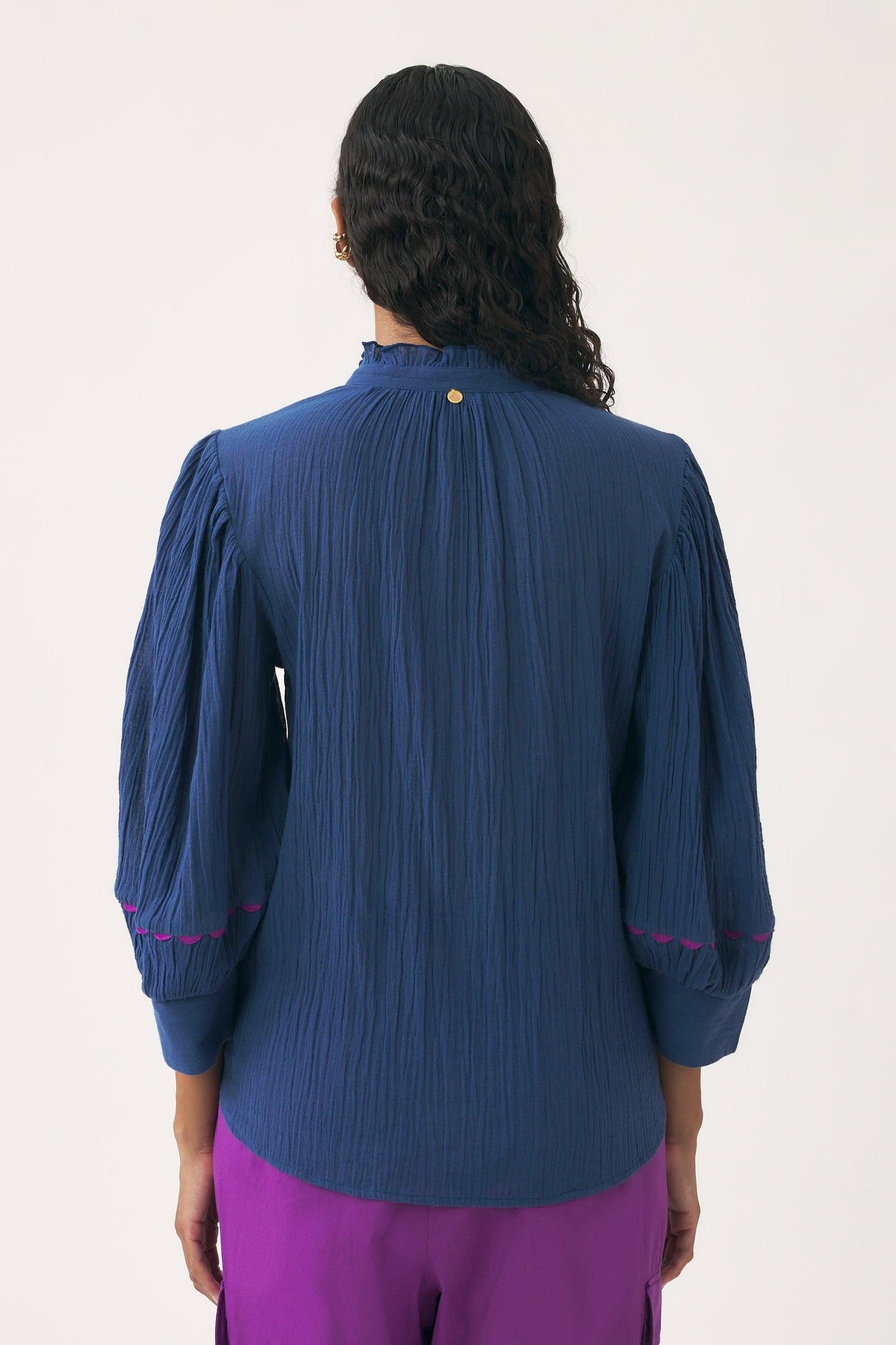 Hand-embroidered blouse Clotilda