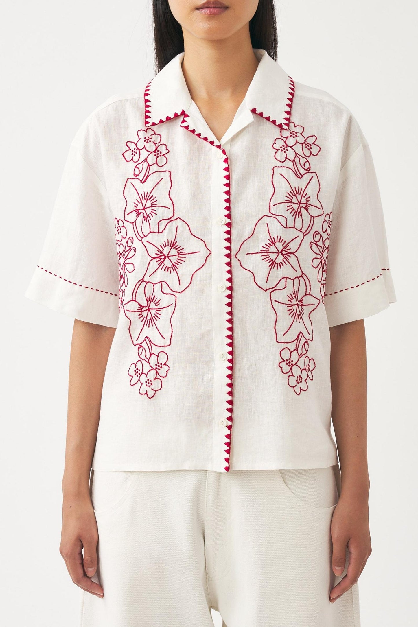 Hand-embroidered shirt Cindy