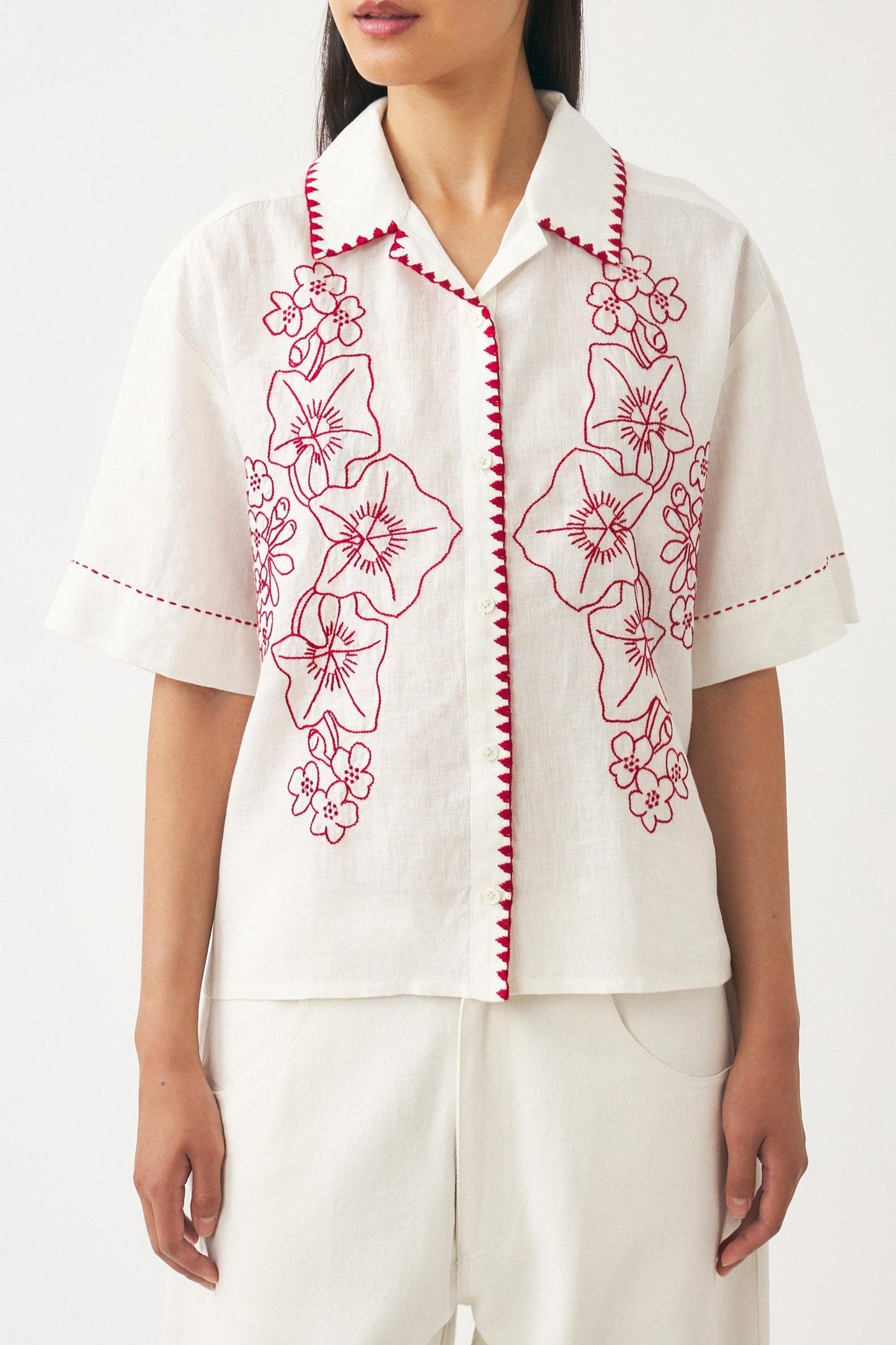Hand-embroidered shirt Cindy