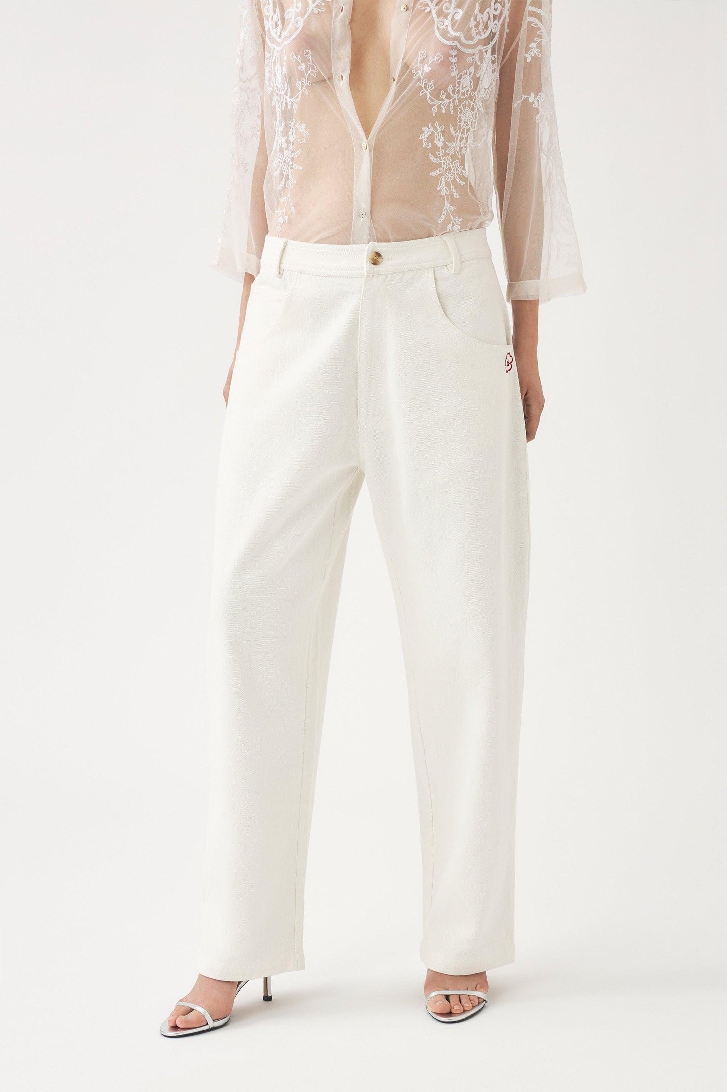 Oversized embroidered trousers Cindy