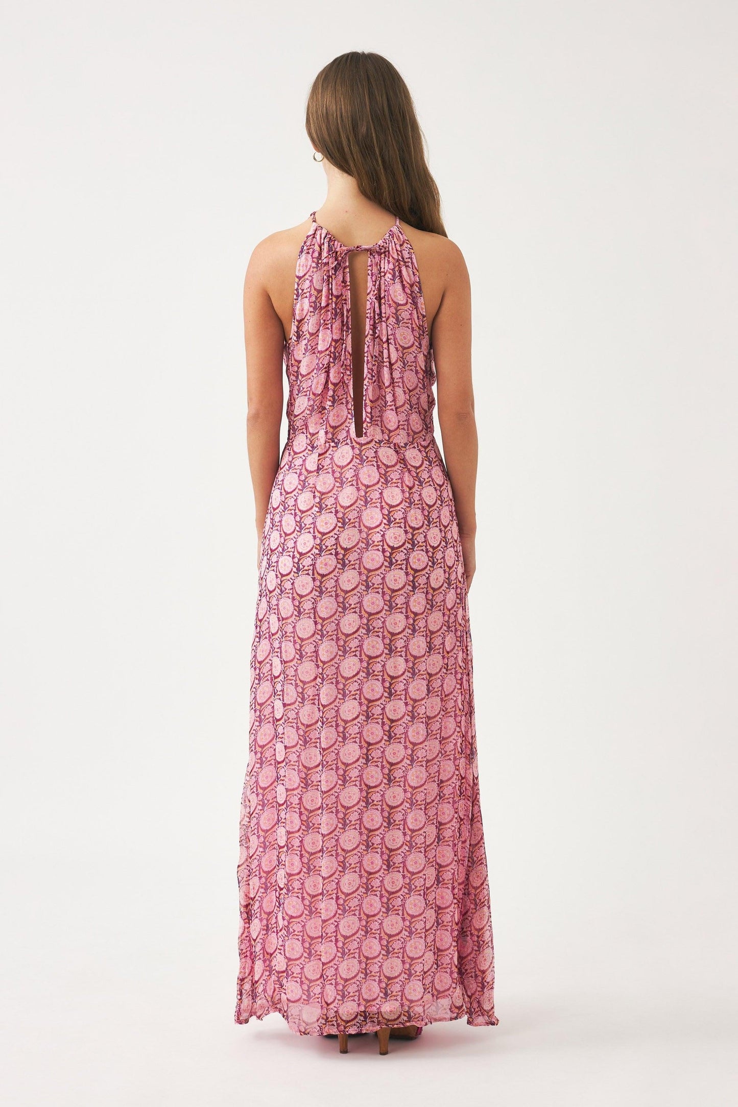 Printed chiffon maxi dress Cassy