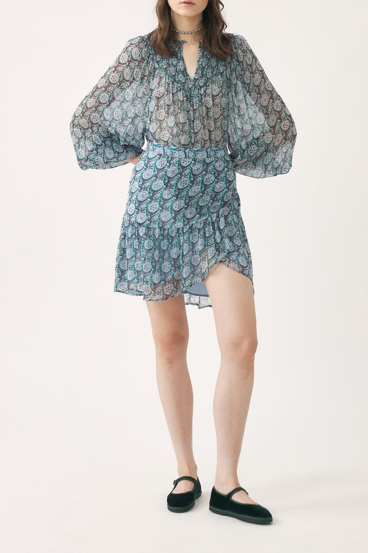 Chiffon print blouse Cassy
