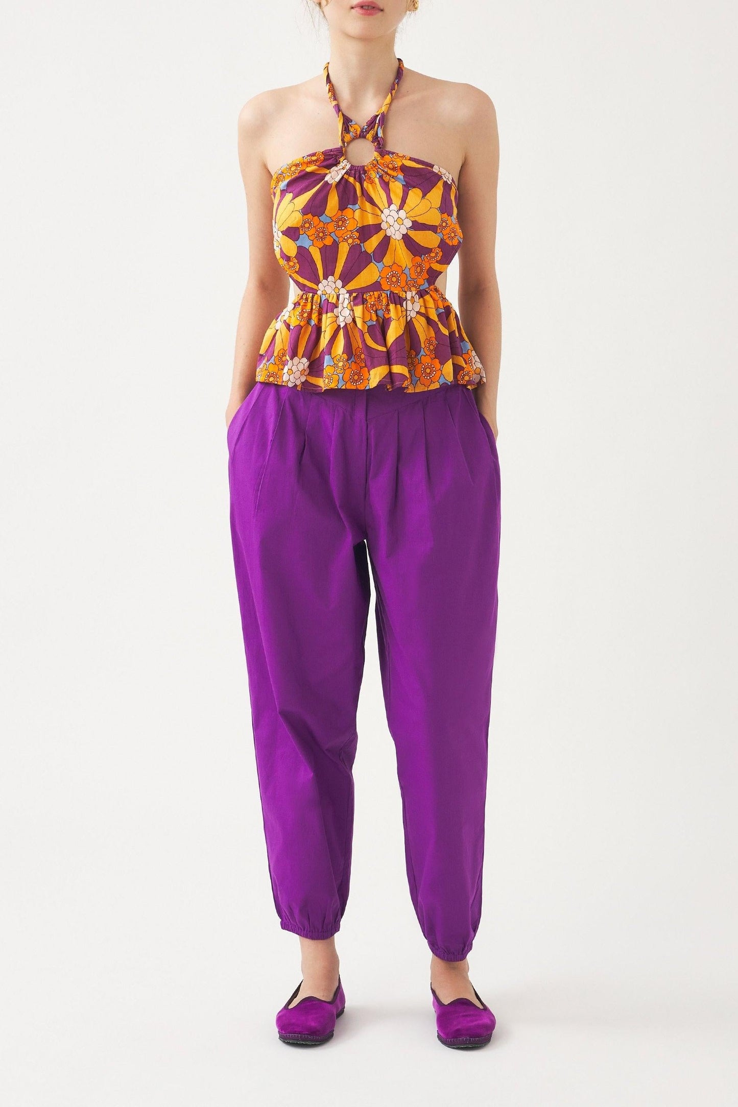 Harem pants with clips Bottom