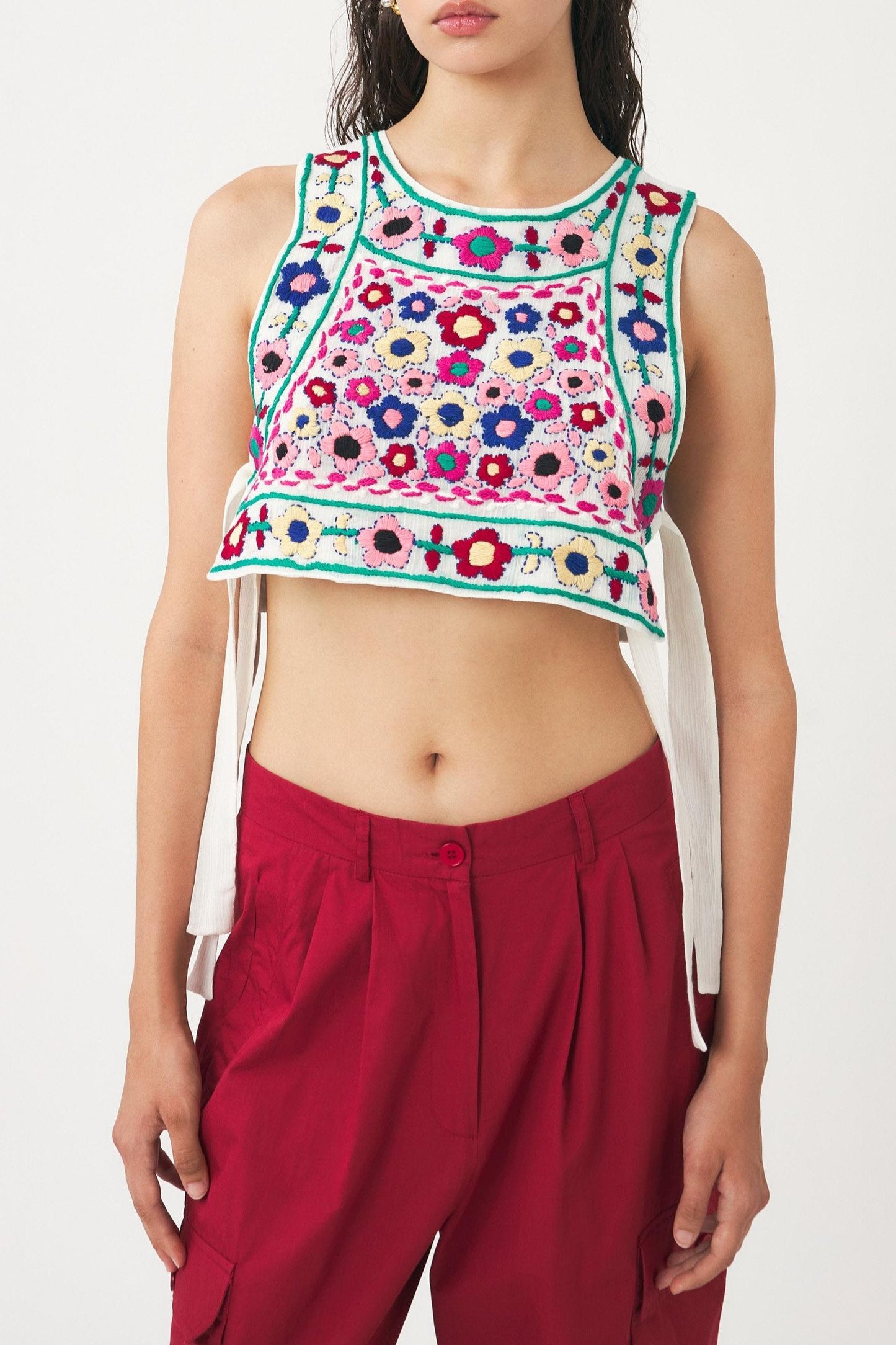 Hand-crocheted cropped plastron Belinda
