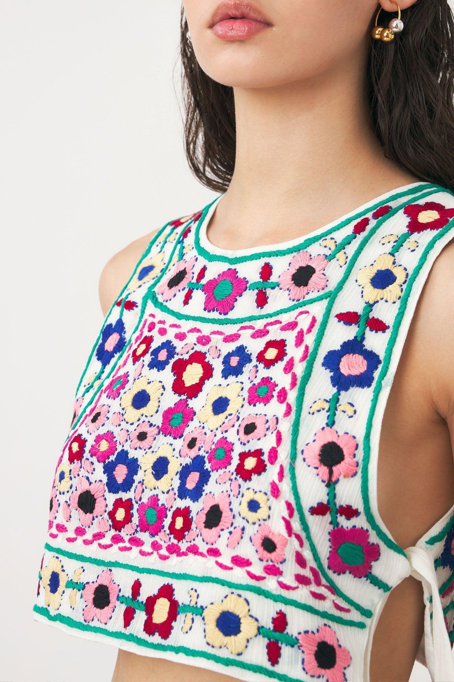 Hand-crocheted cropped plastron Belinda