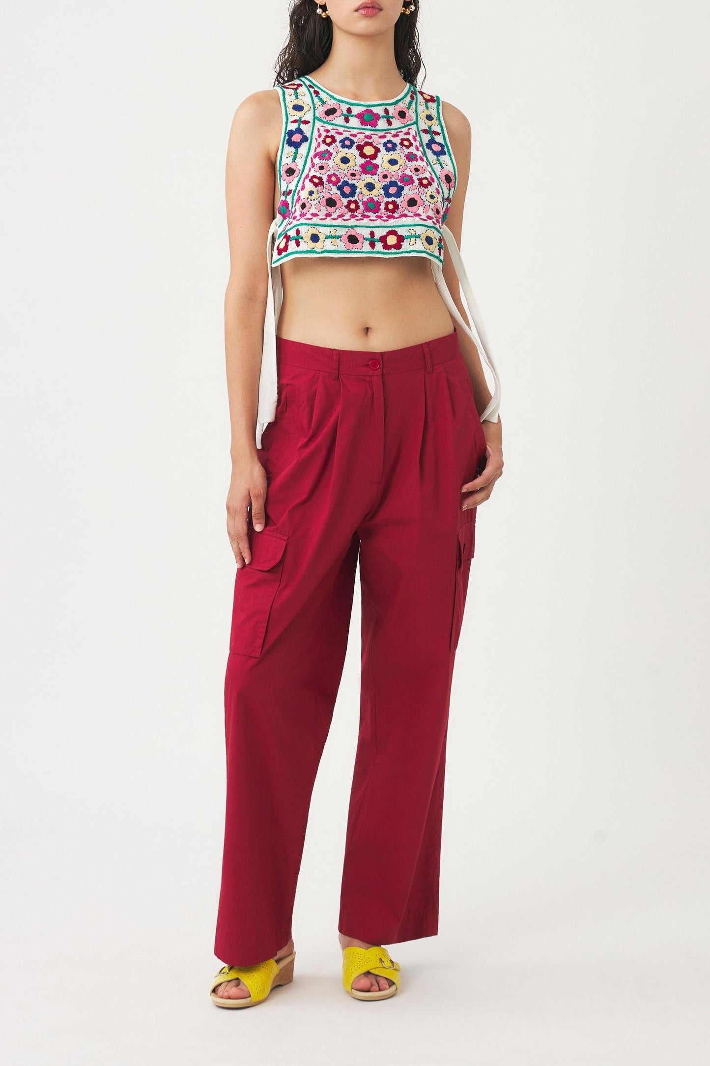 Hand-crocheted cropped plastron Belinda
