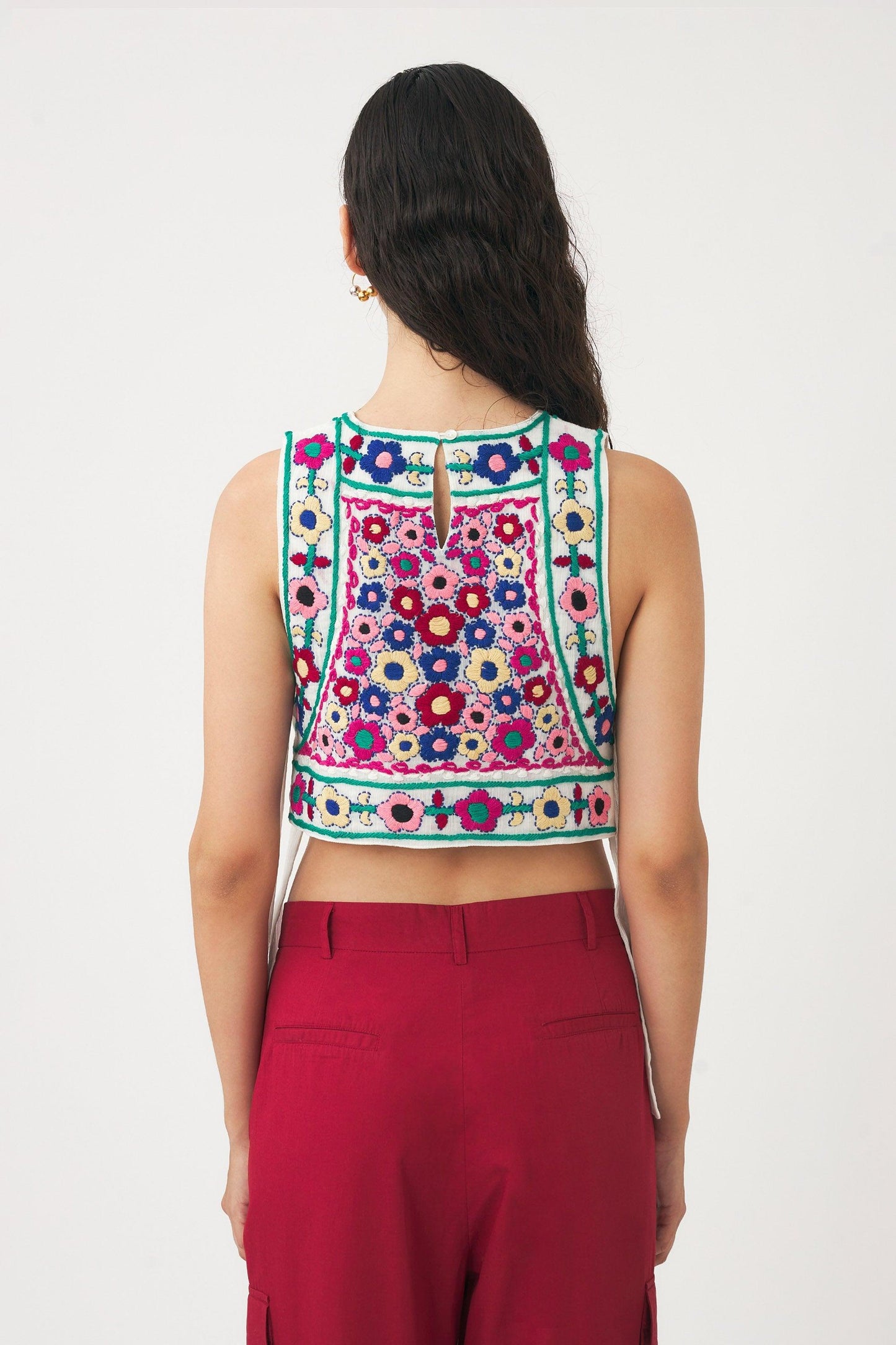 Hand-crocheted cropped plastron Belinda