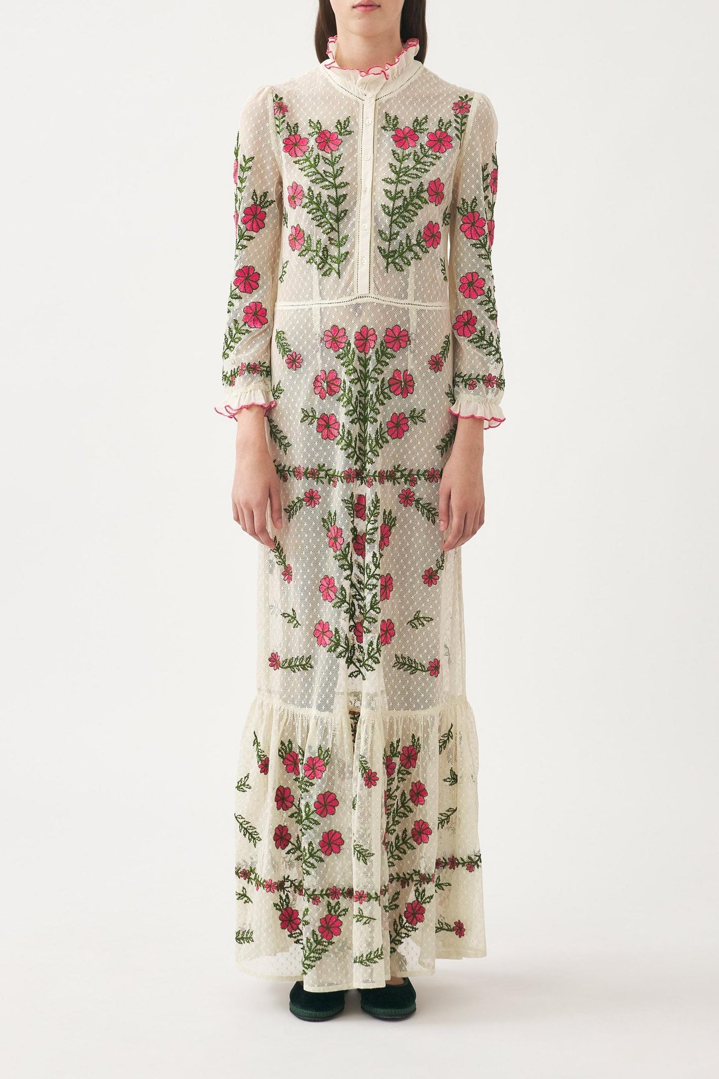 Embroidered maxi dress Ario