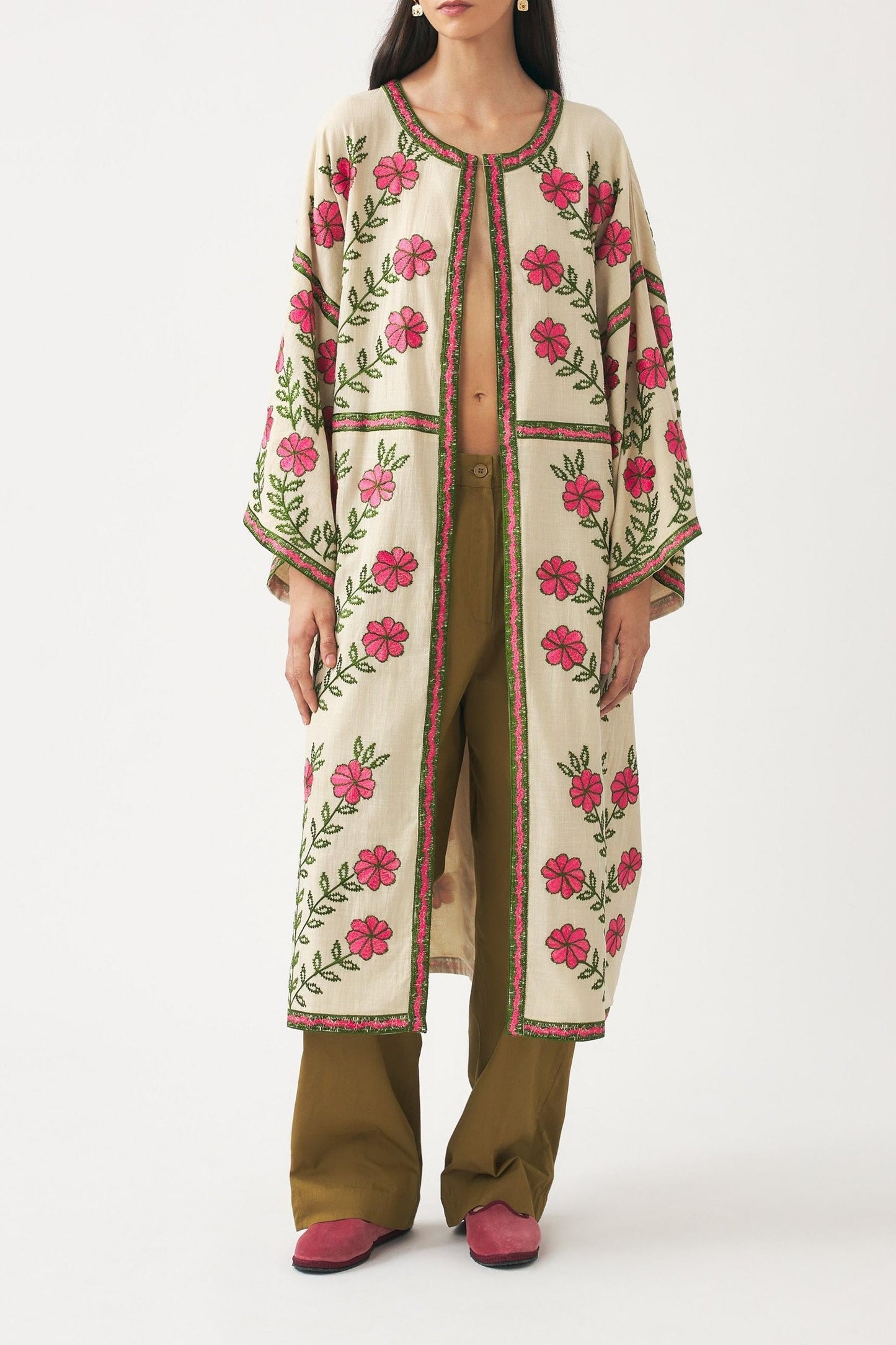 Embroidered kaftan Ario