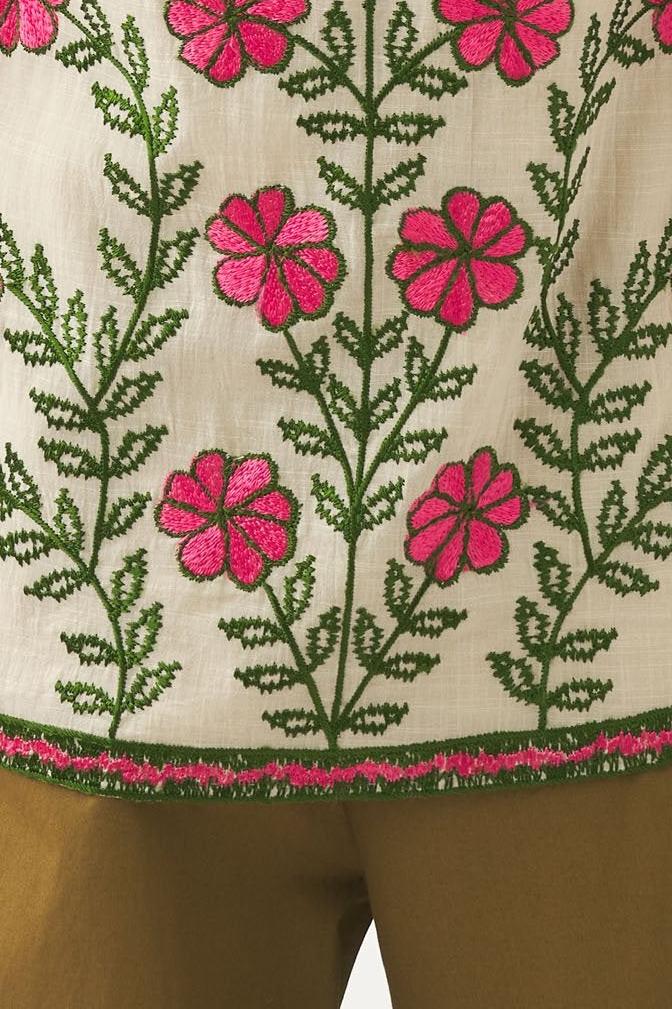 Embroidered sleeveless gilet Ario