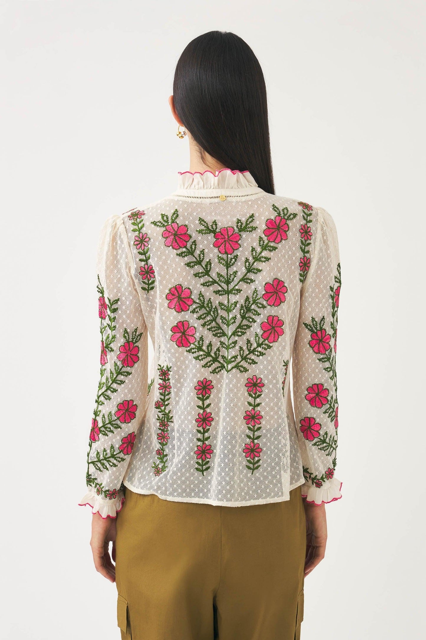 Embroidered lace blouse Ario