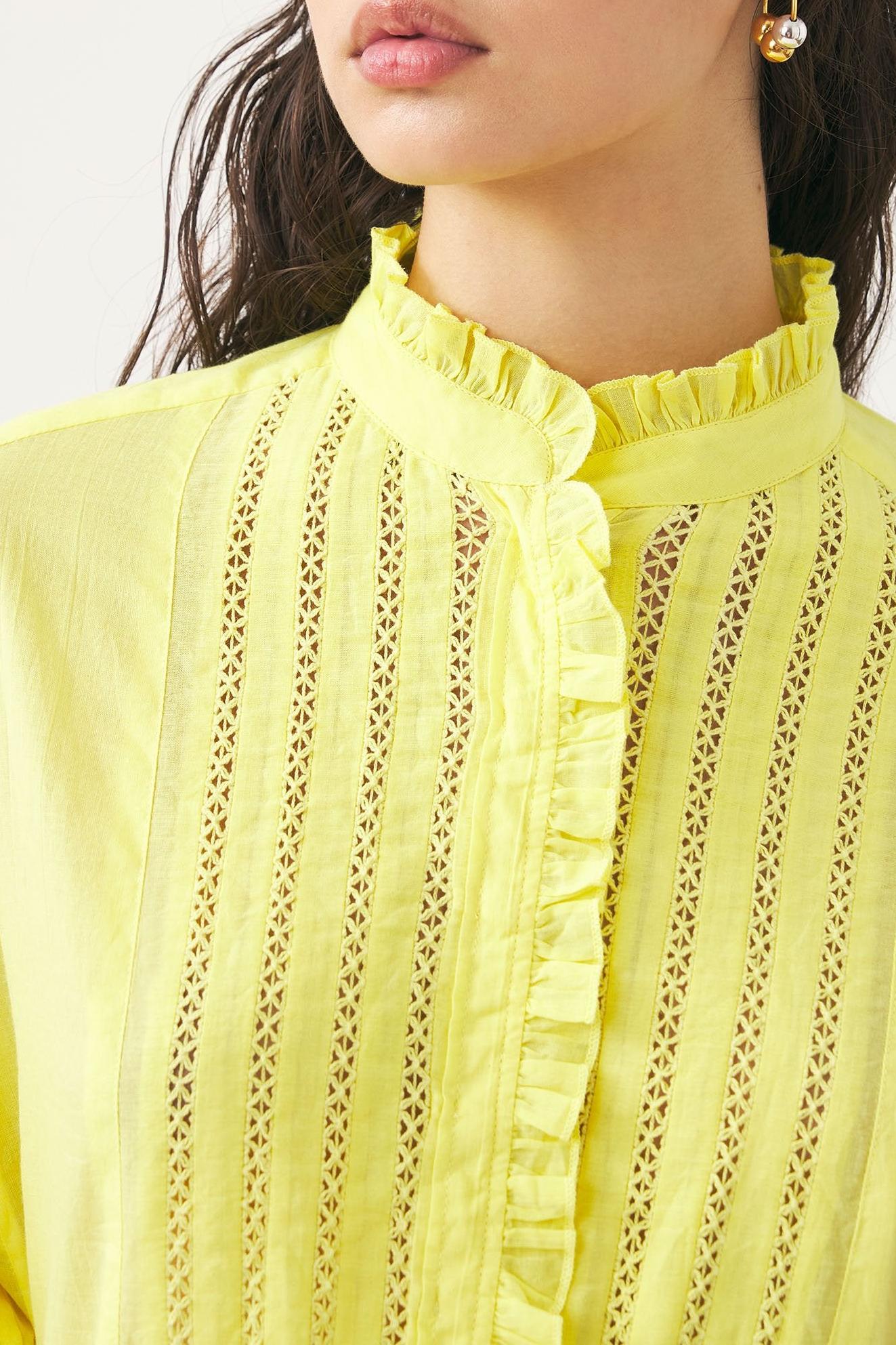 Cotton voile Victorian-style blouse Anna