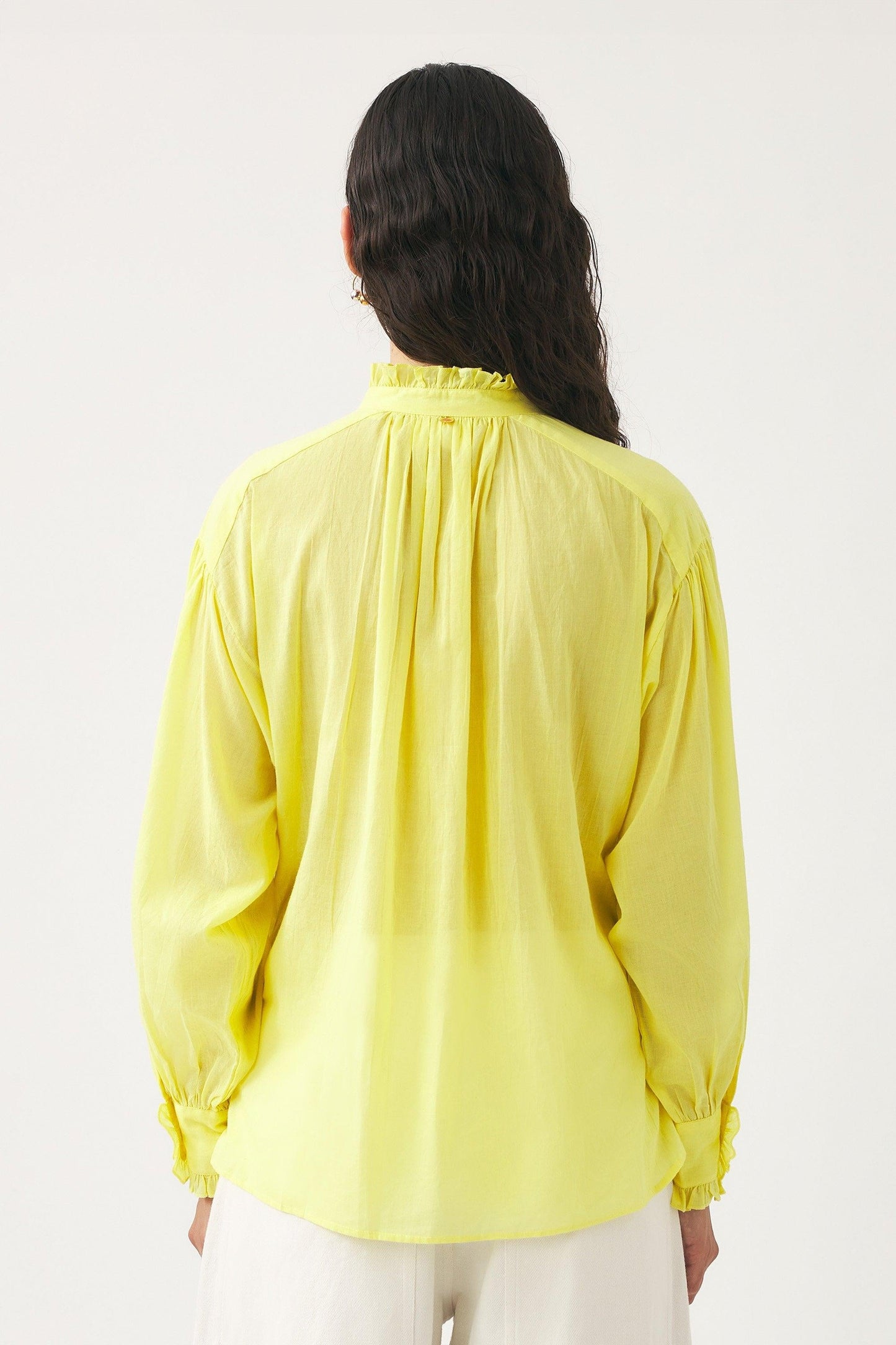 Cotton voile Victorian-style blouse Anna