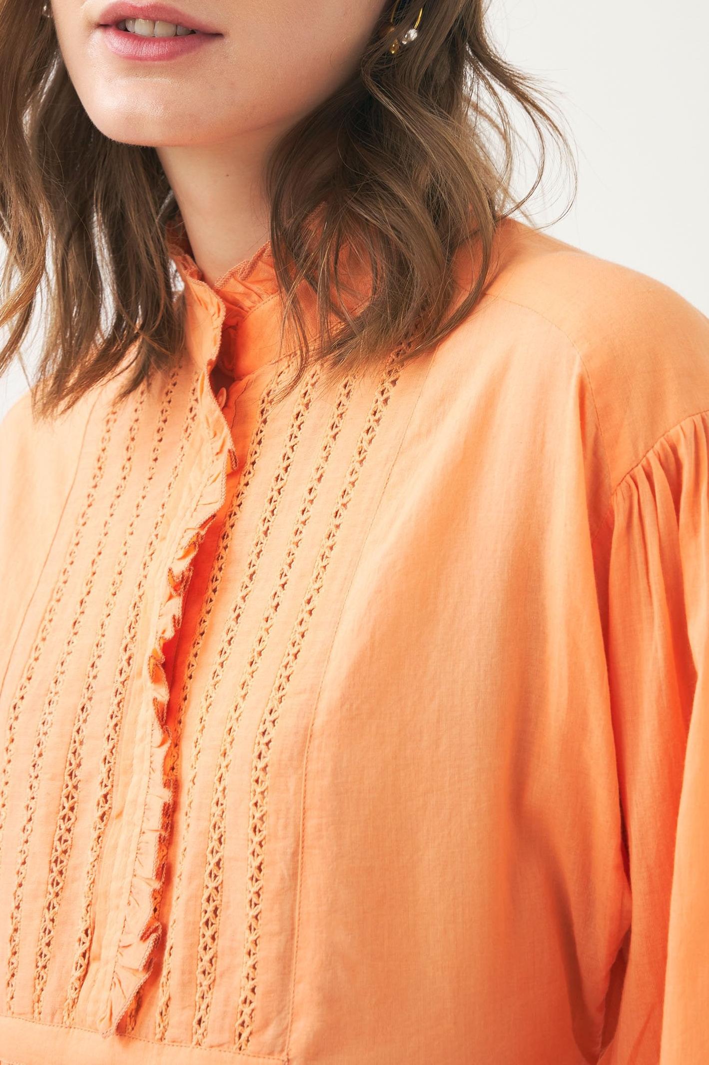 Cotton voile Victorian-style blouse Anna