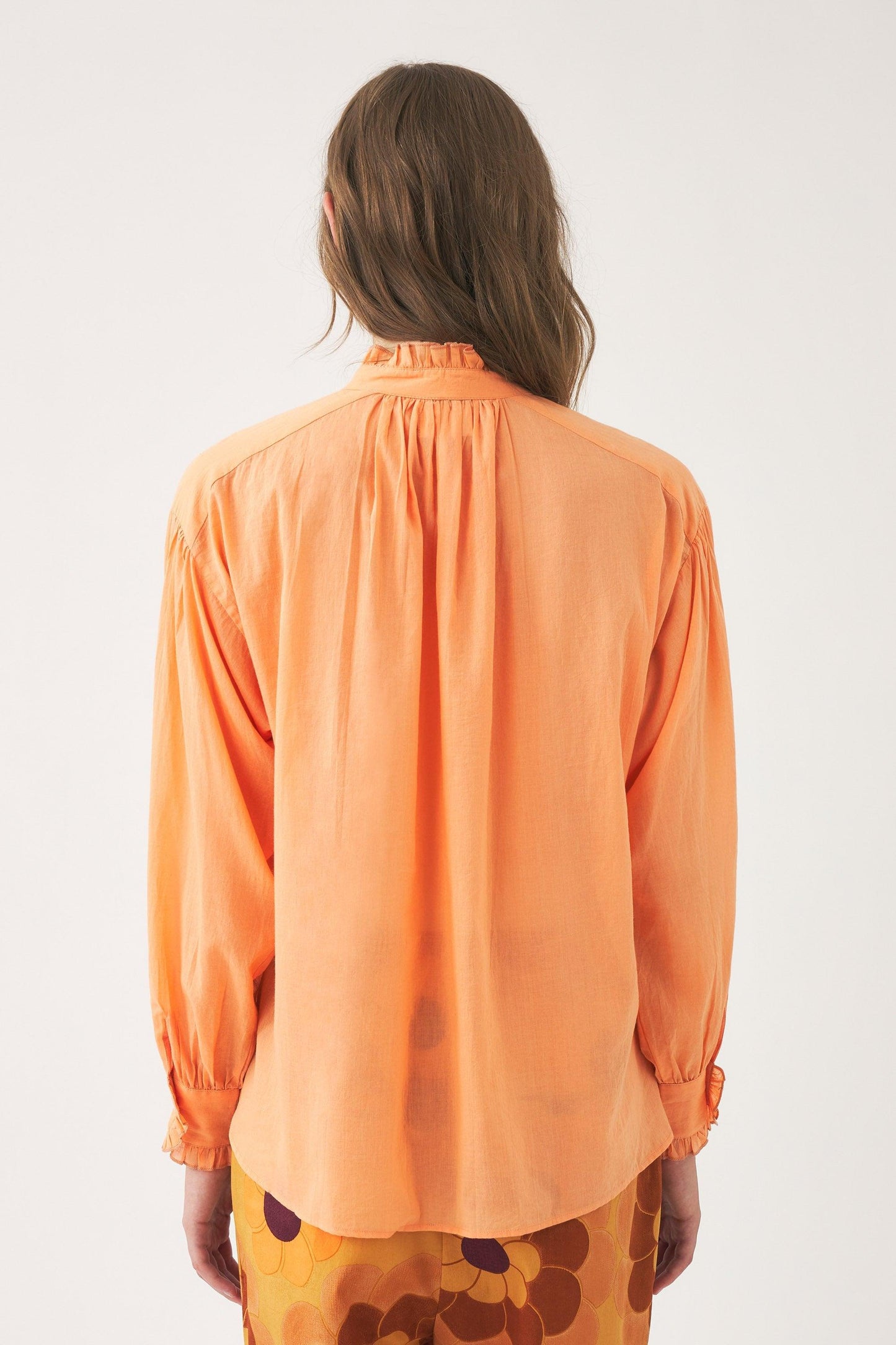 Cotton voile Victorian-style blouse Anna