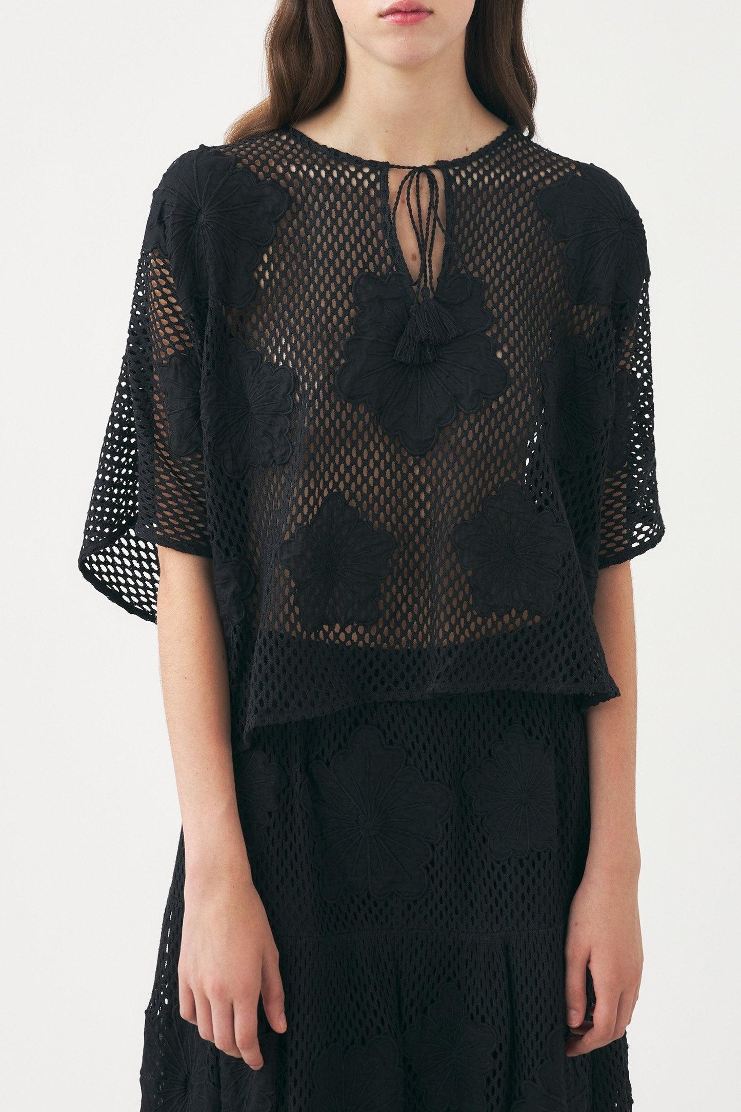 Embroidered mini kaftan Aloni