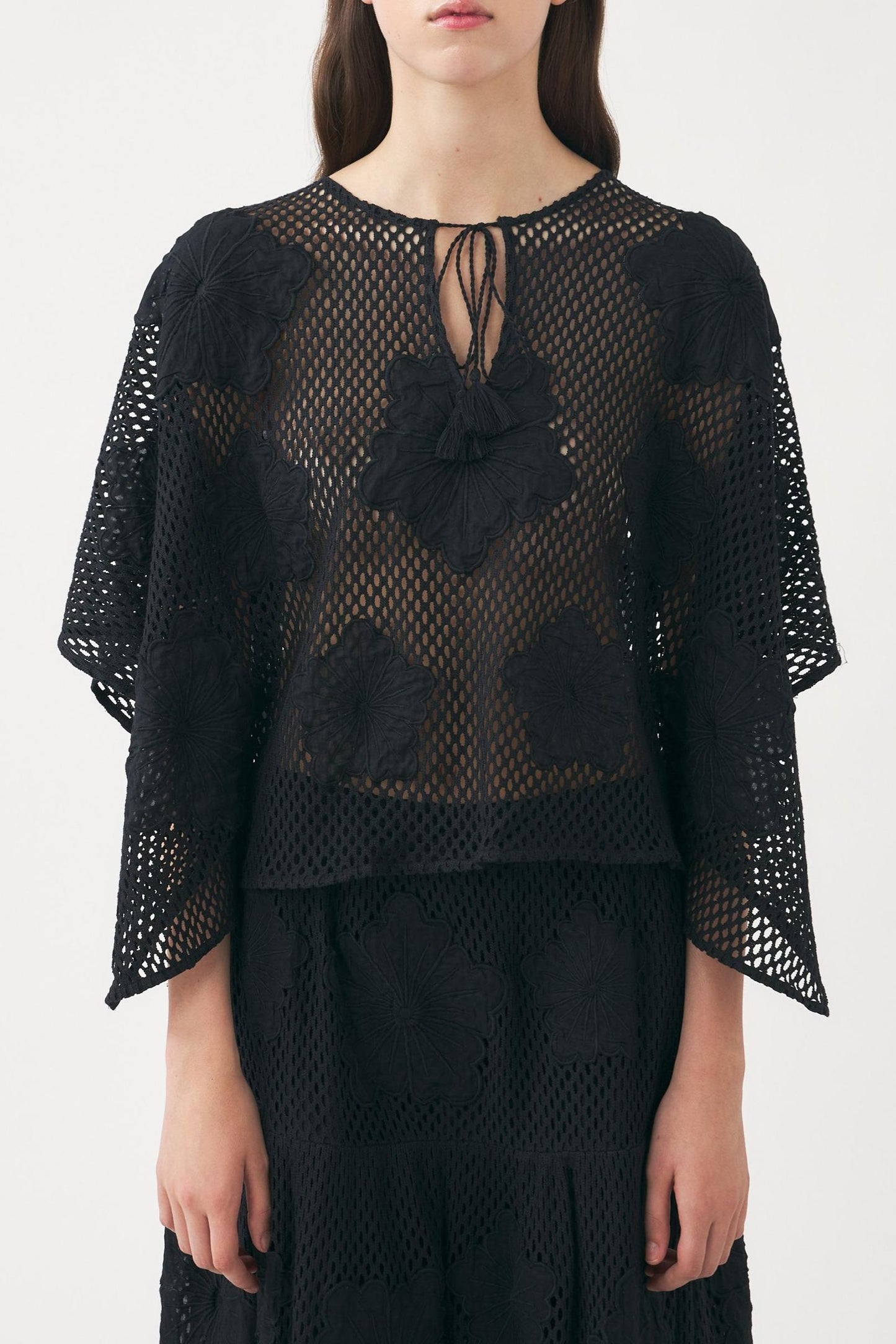 Embroidered mini kaftan Aloni