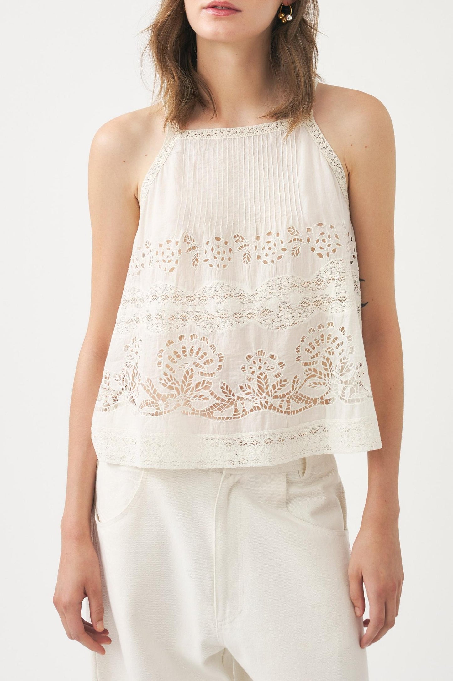 Openwork sleeveless top Aloha