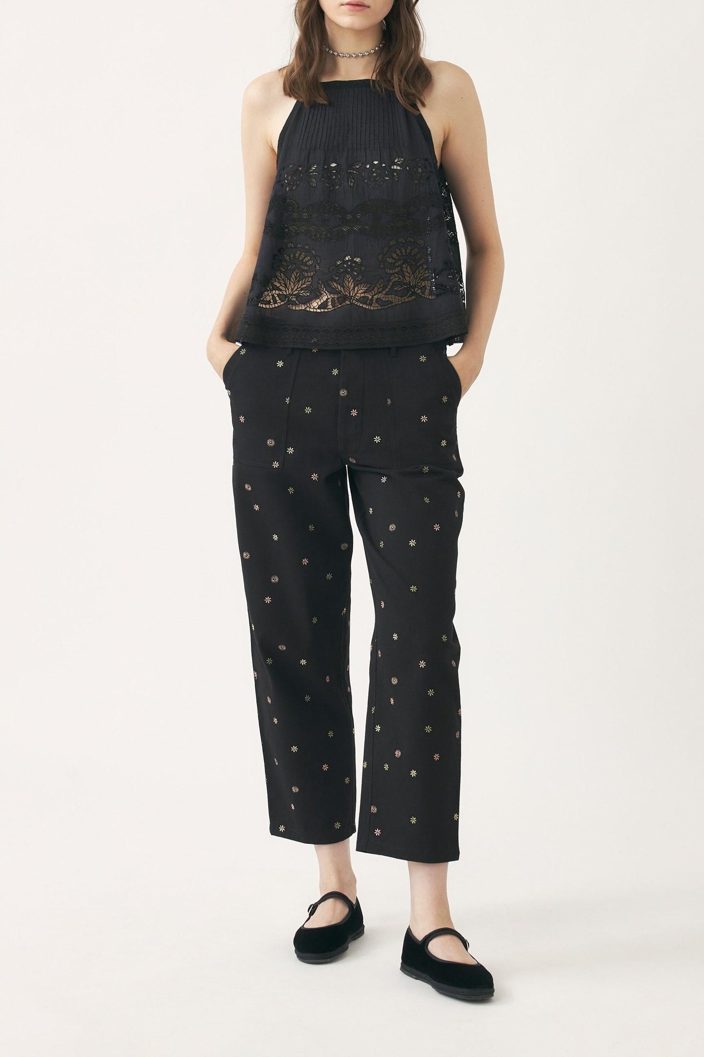 Openwork sleeveless top Aloha
