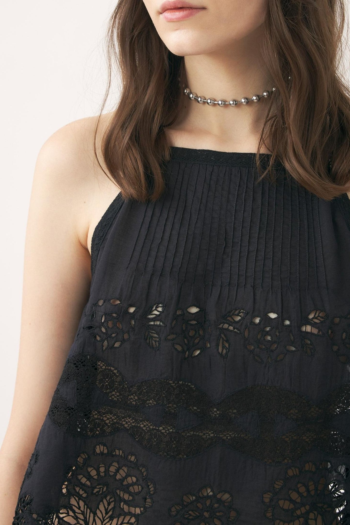 Openwork sleeveless top Aloha