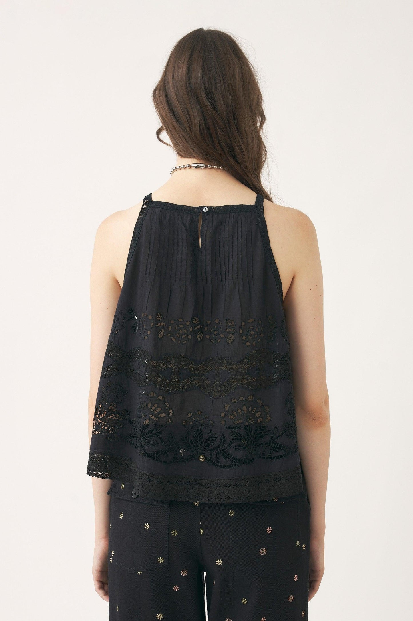Openwork sleeveless top Aloha