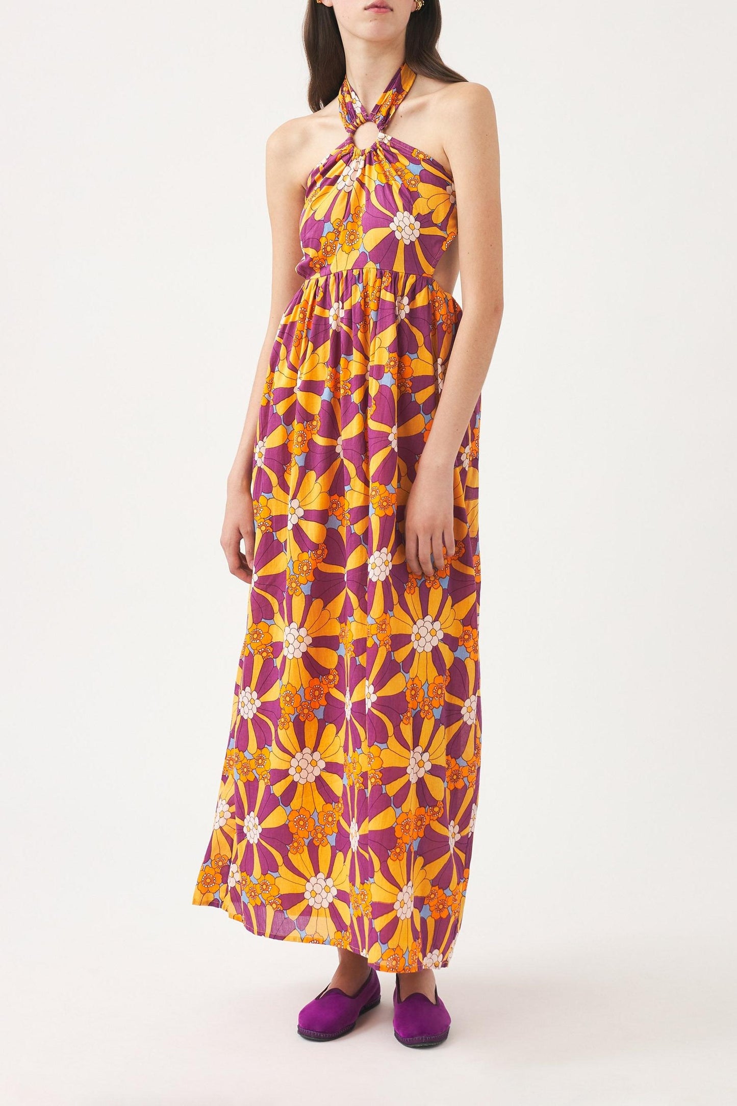 Open-back maxi dress Alicia