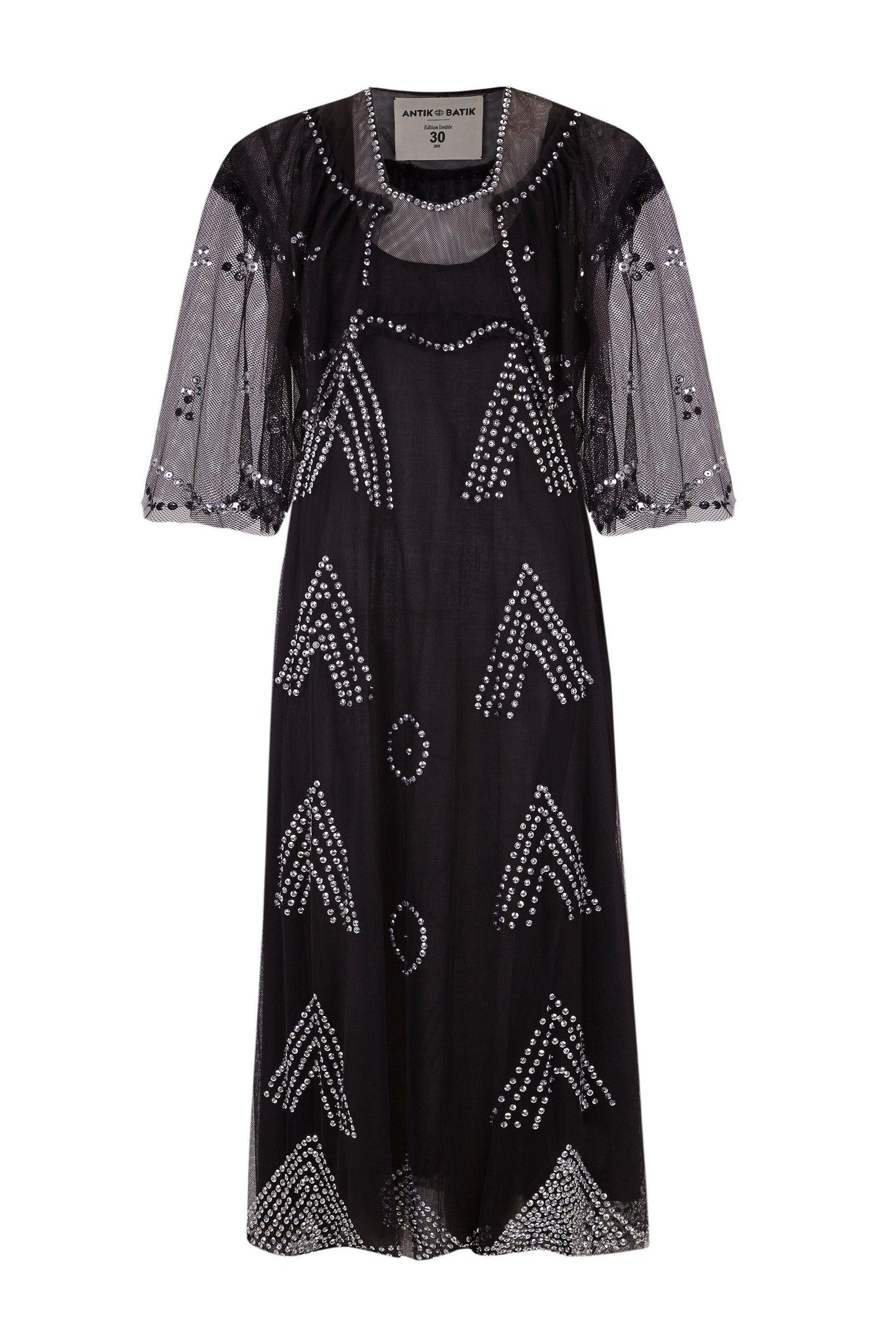 Palace sheer hand-embroidered dress