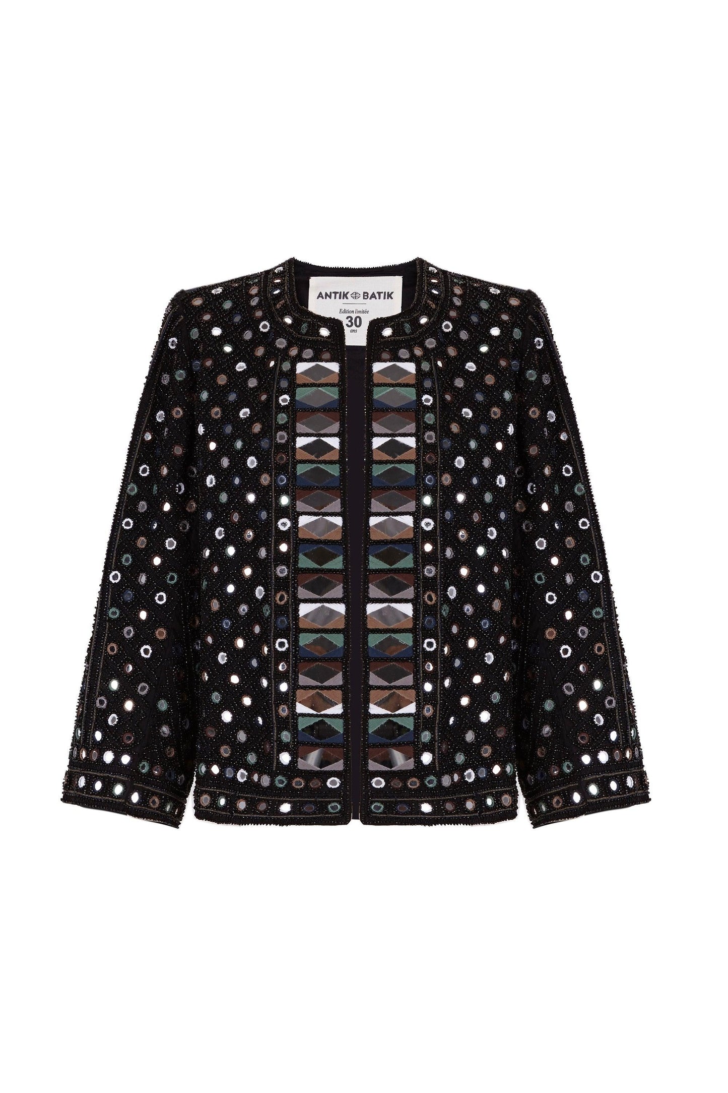 Mahan jacket embroidered with mirror pieces