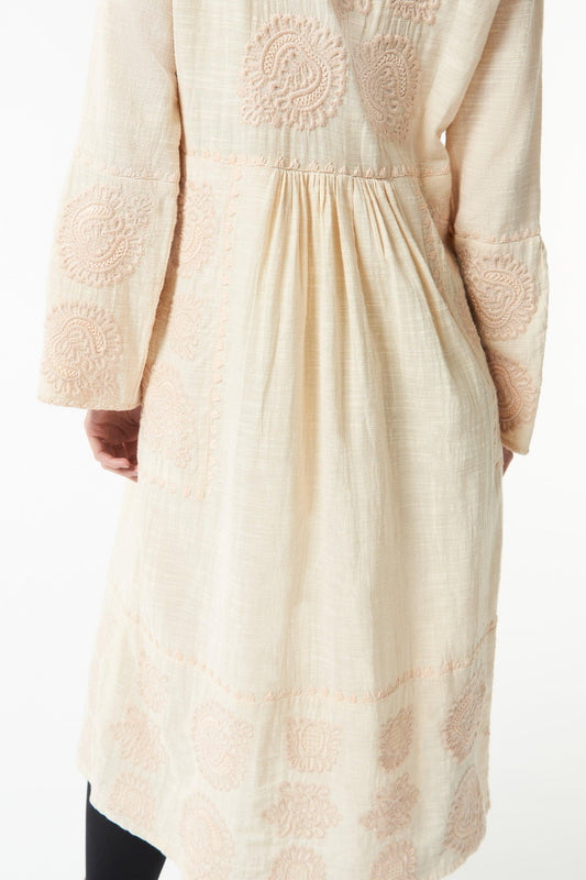 Brodé robe midi Toga - écru