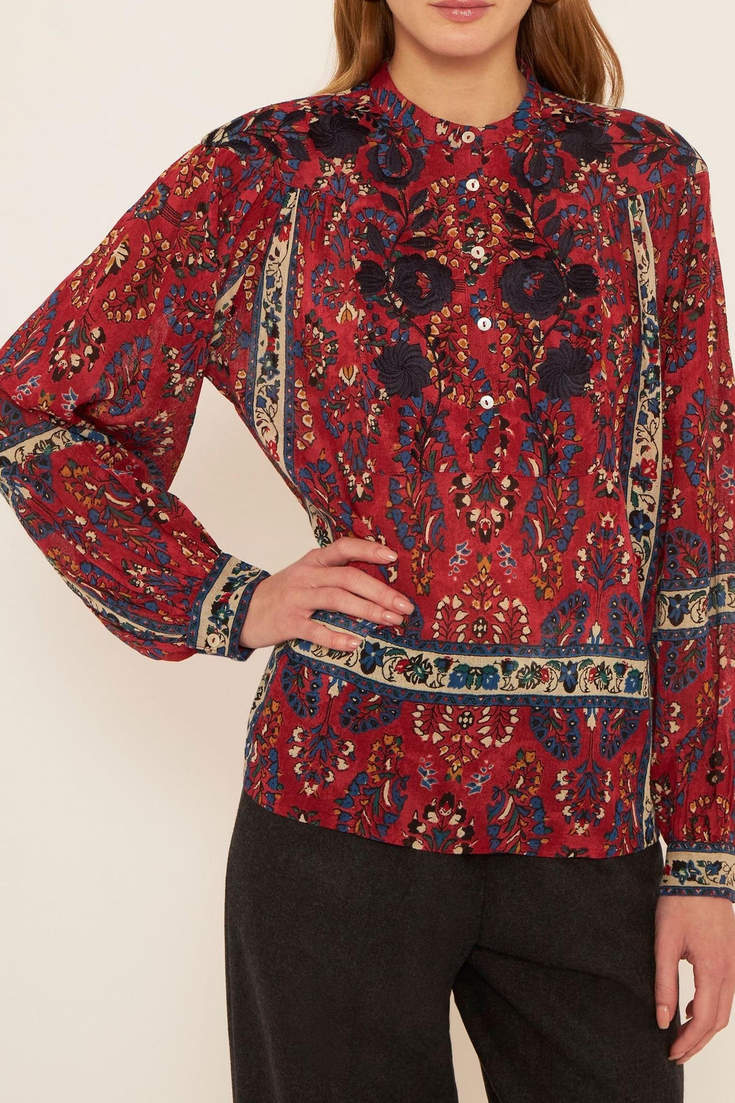 Tamir embroidered blouse
