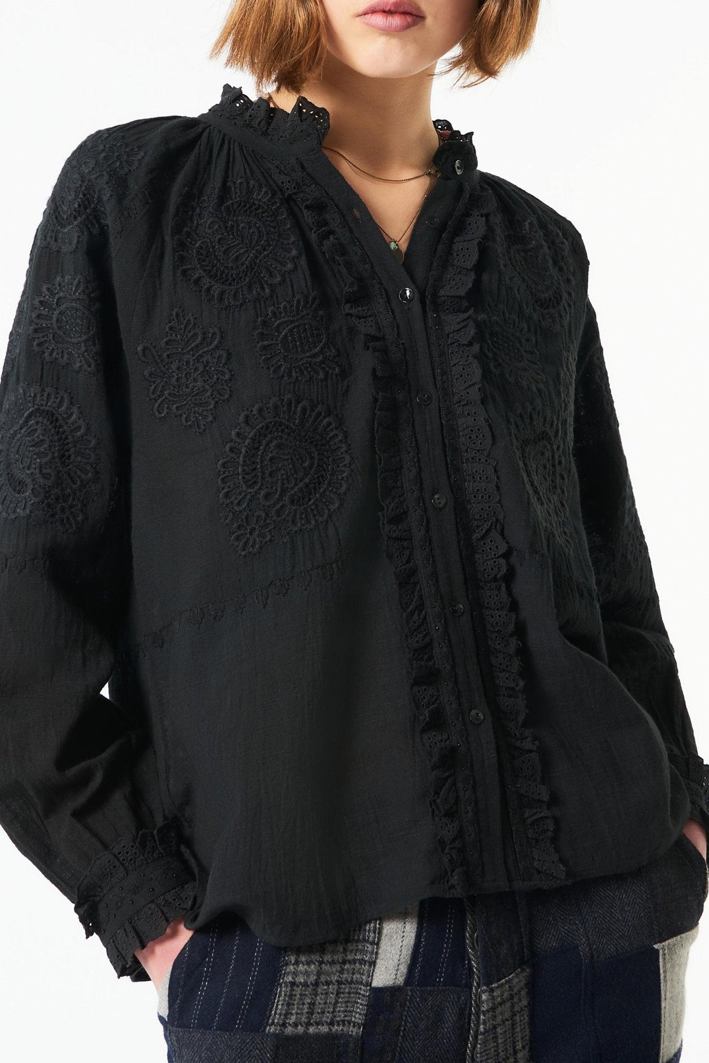 Toga embroidered blouse - Black
